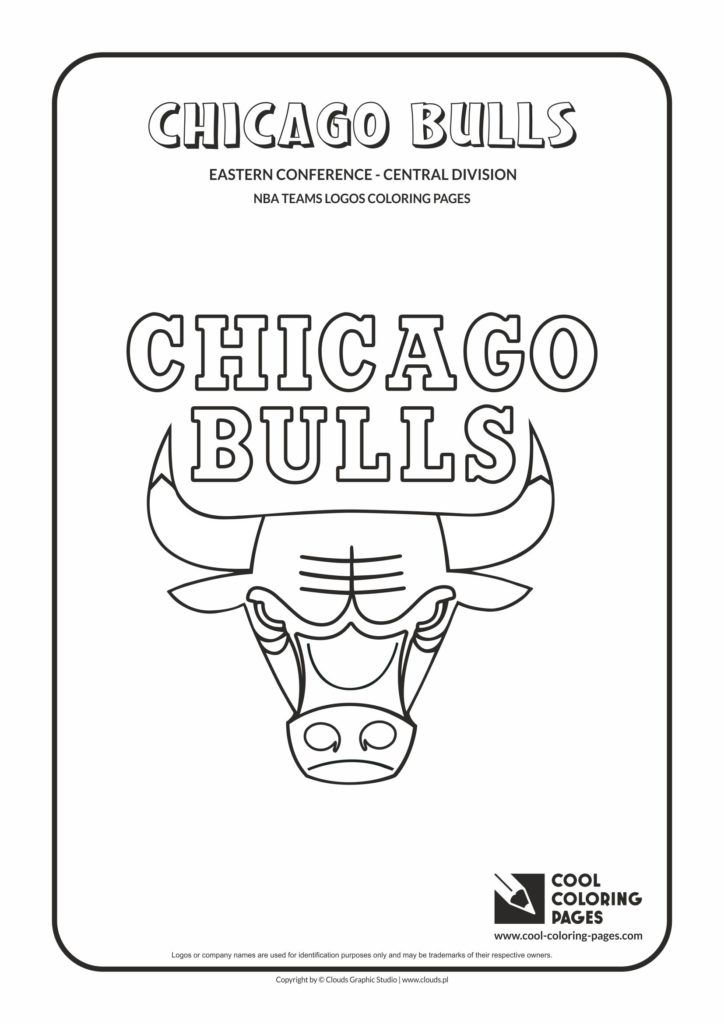 Cool Coloring Pages Chicago Bulls - NBA basketball teams logos coloring