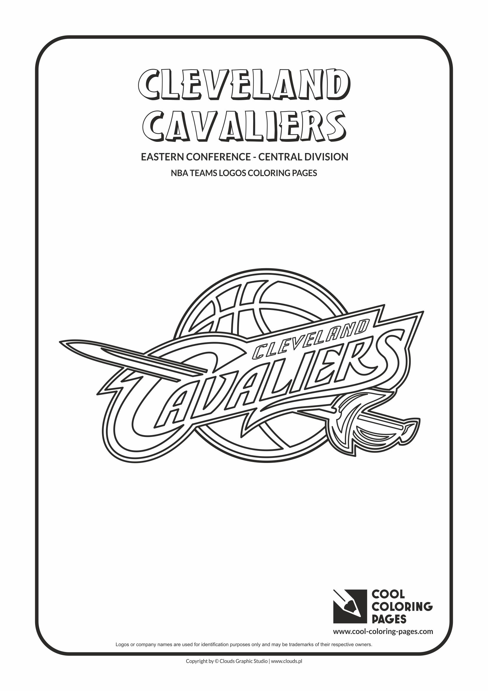 Cool Coloring Pages - NBA Teams Logos / Cleveland Cavaliers logo / Coloring page with Cleveland Cavaliers logo