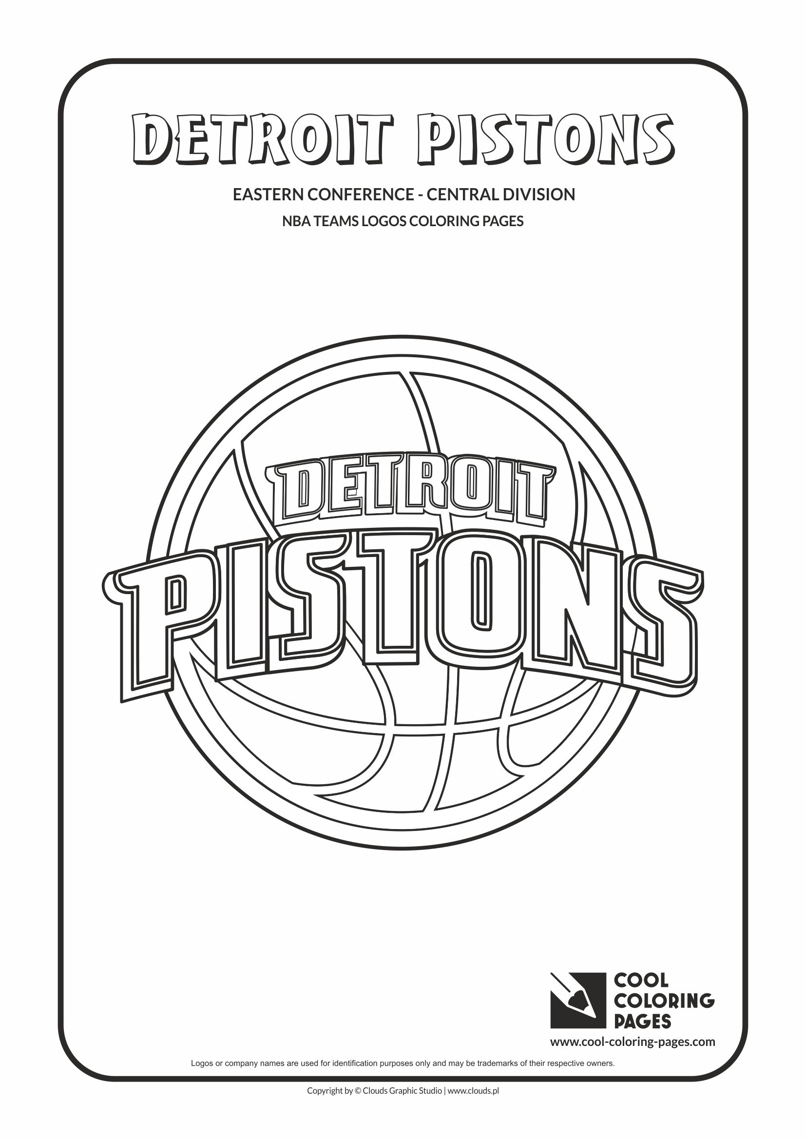 Cool Coloring Pages - NBA Teams Logos / Detroit Pistons logo / Coloring page with Detroit Pistonss logo