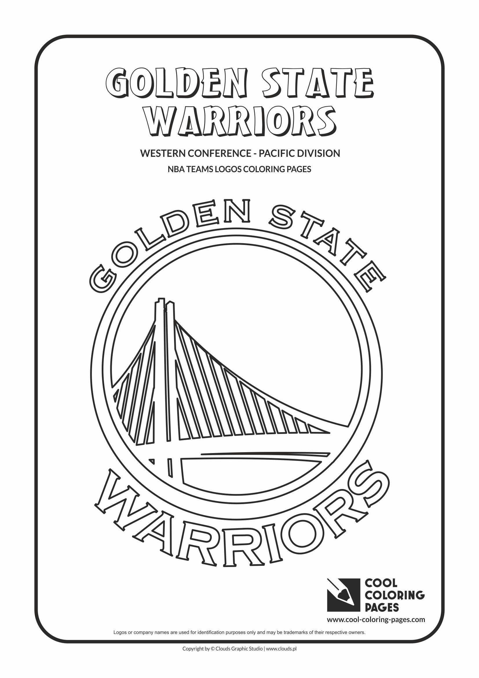 Cool Coloring Pages Golden State Warriors NBA basketball teams logos