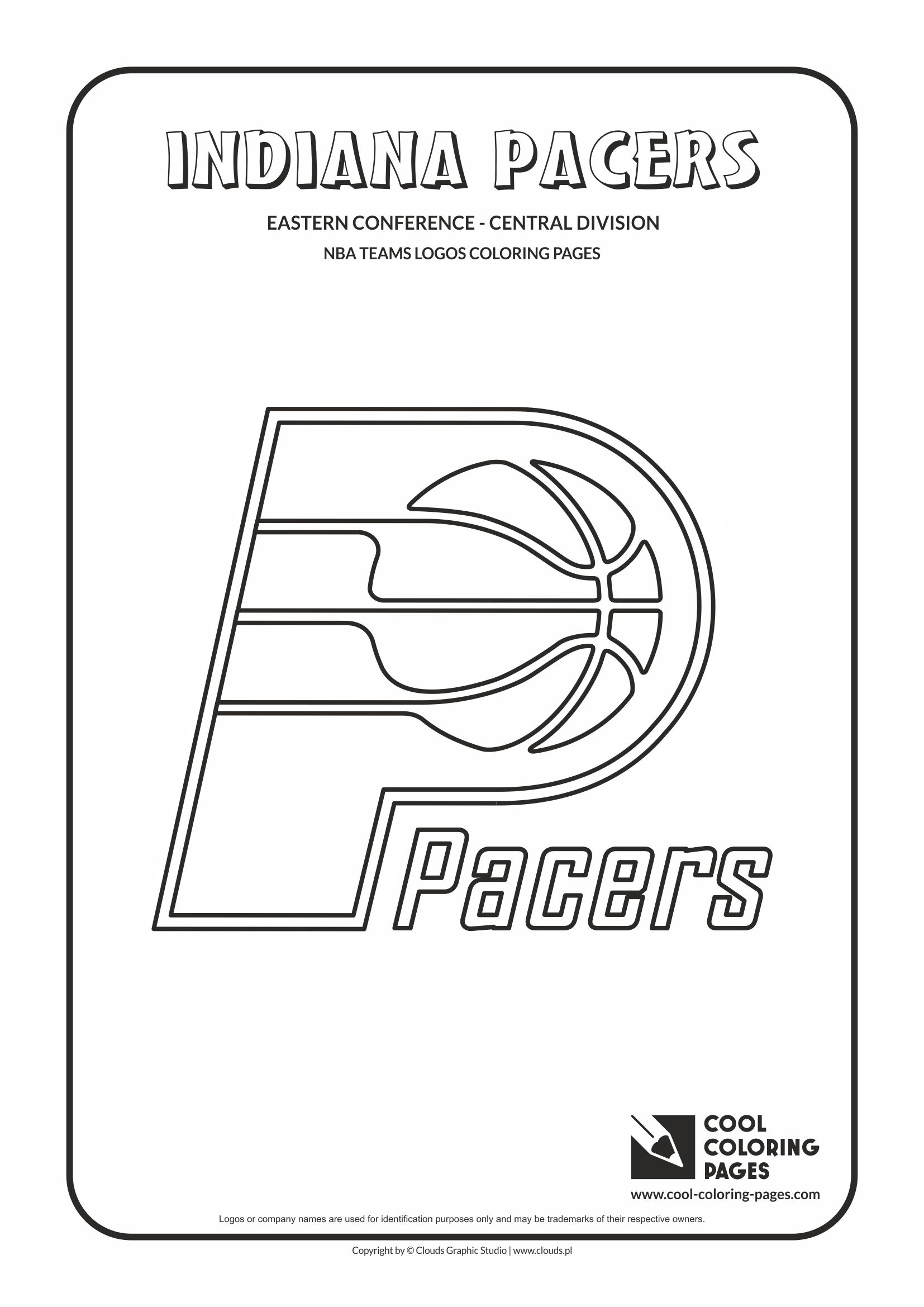 Cool Coloring Pages - NBA Teams Logos / Indiana Pacers logo / Coloring page with Indiana Pacers logo