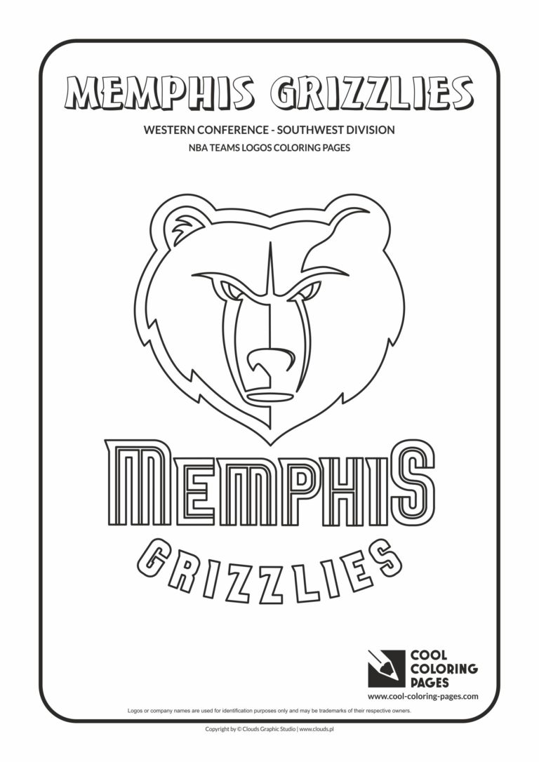 Cool Coloring Pages Memphis Grizzlies - NBA basketball teams logos