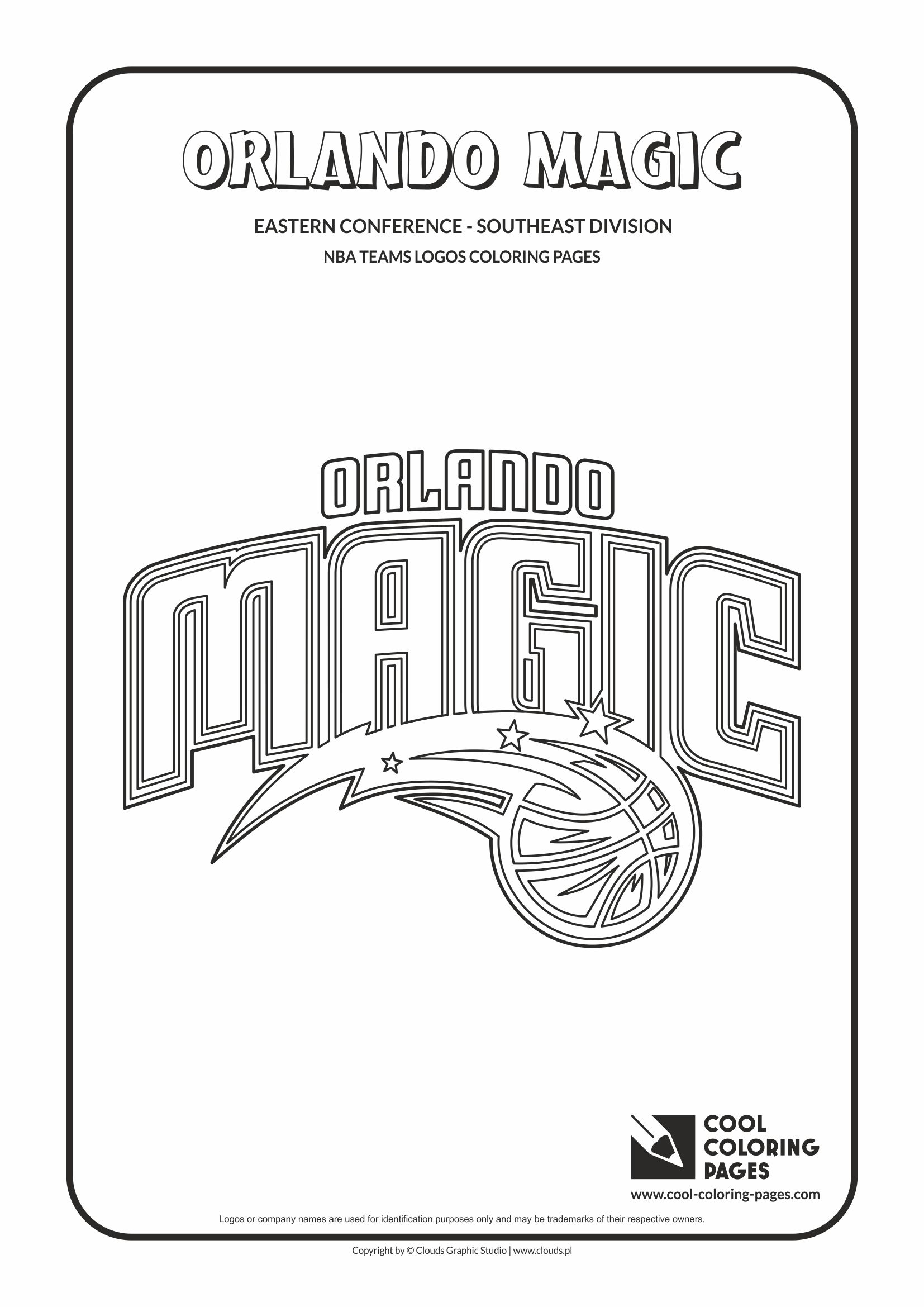 Cool Coloring Pages - NBA Basketball Clubs Logos - Easter Conference - Southeast Division / Orlando Magic logo / Coloring page with Orlando Magic logo