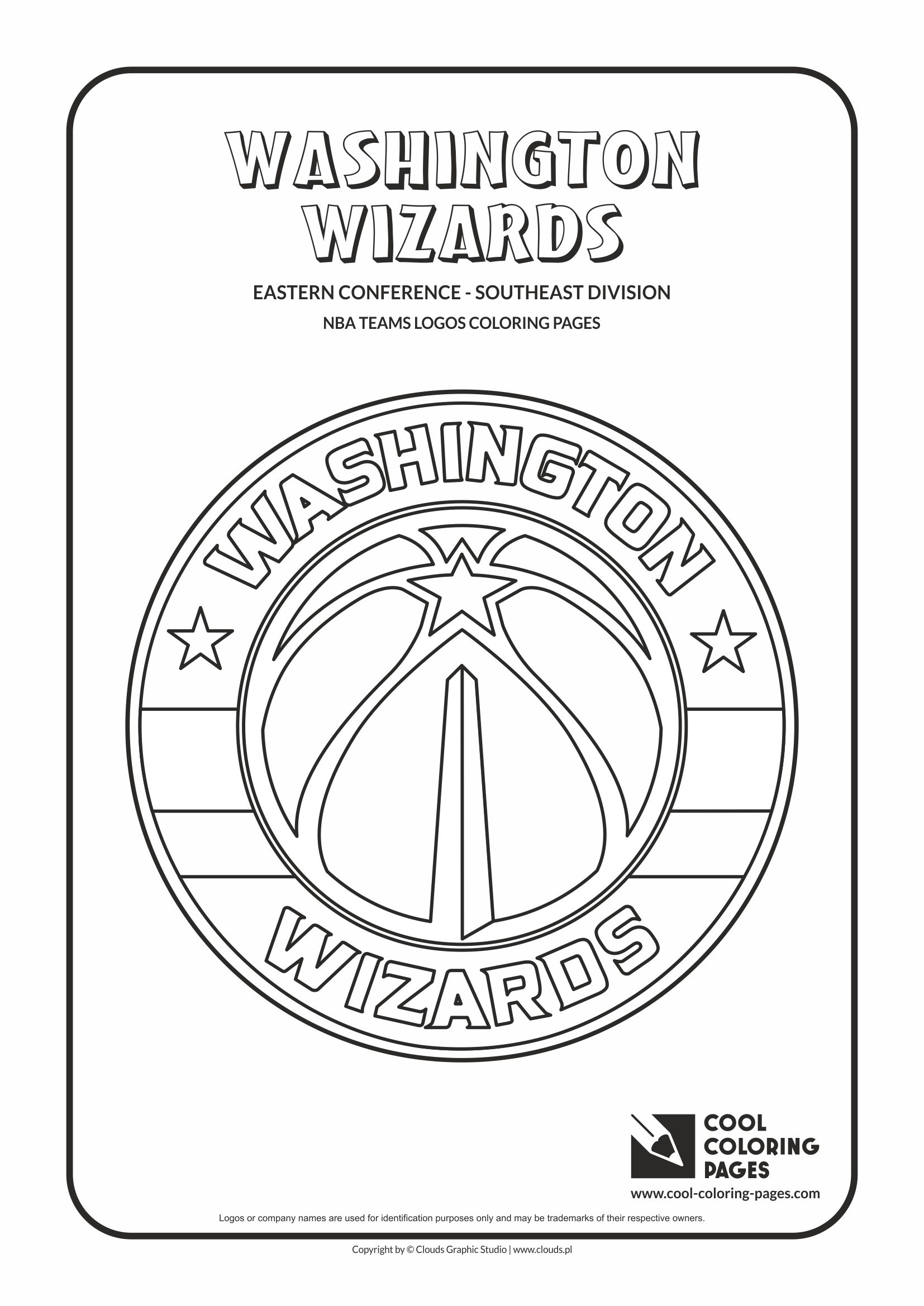 Cool Coloring Pages - NBA Basketball Clubs Logos - Easter Conference - Southeast Division / Washington Wizards logo / Coloring page with Washington Wizards logo