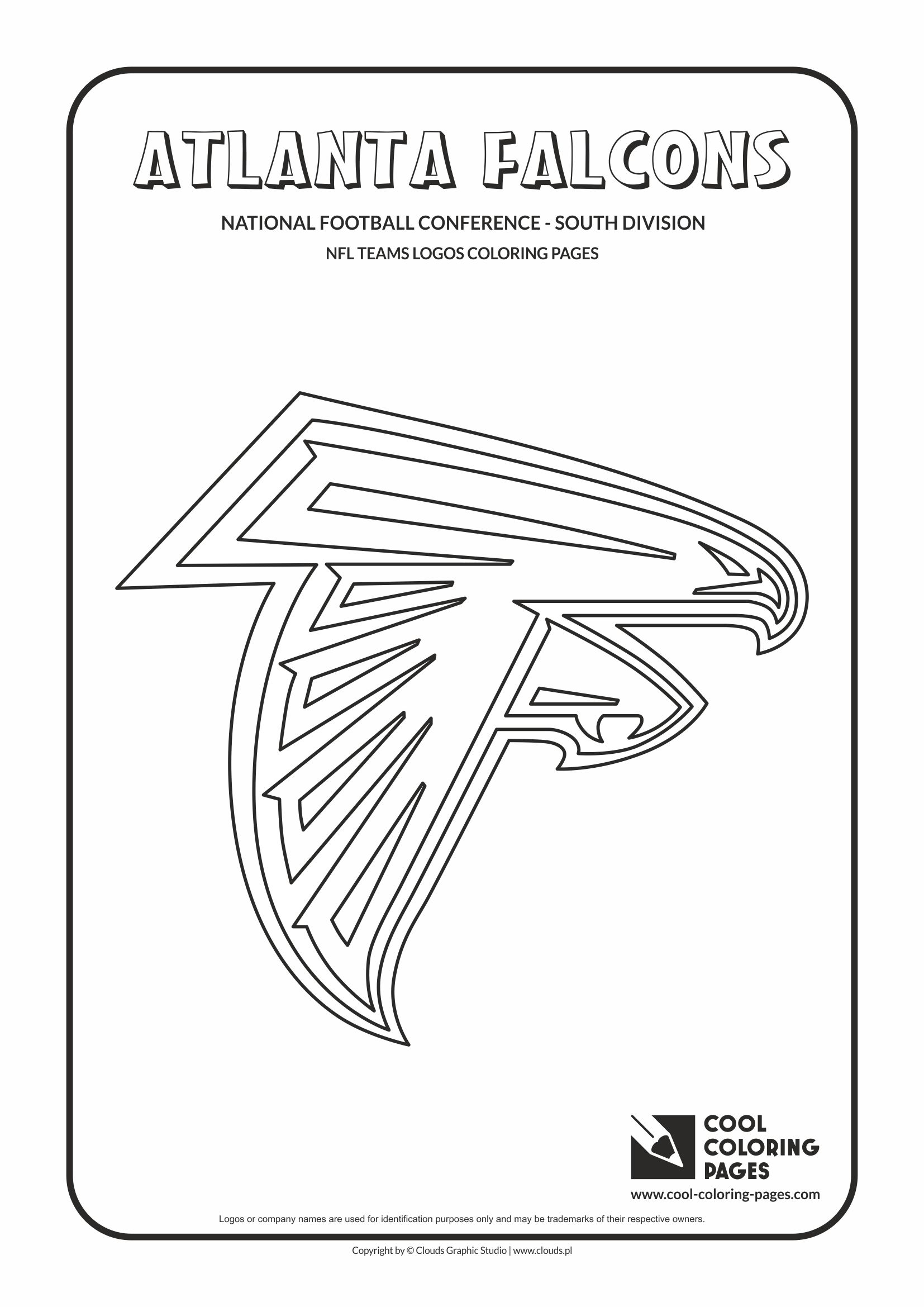 Cool Coloring Pages - NFL American Football Clubs Logos - National Football Conference - East Division / Atlanta Falcons logo / Coloring page with Atlanta Falcons logo