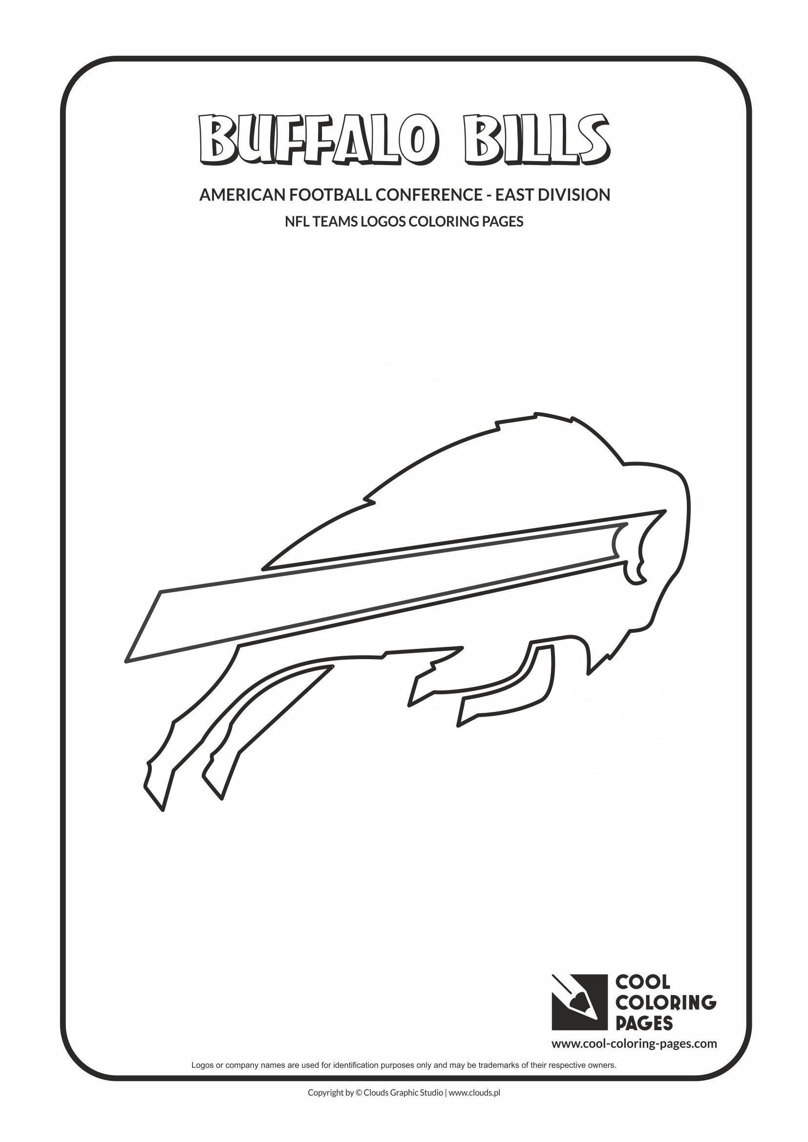 Cool Coloring Pages - NFL American Football Clubs Logos - American Football Conference - East Division / Buffalo Bills logo / Coloring page with Buffalo Bills logo