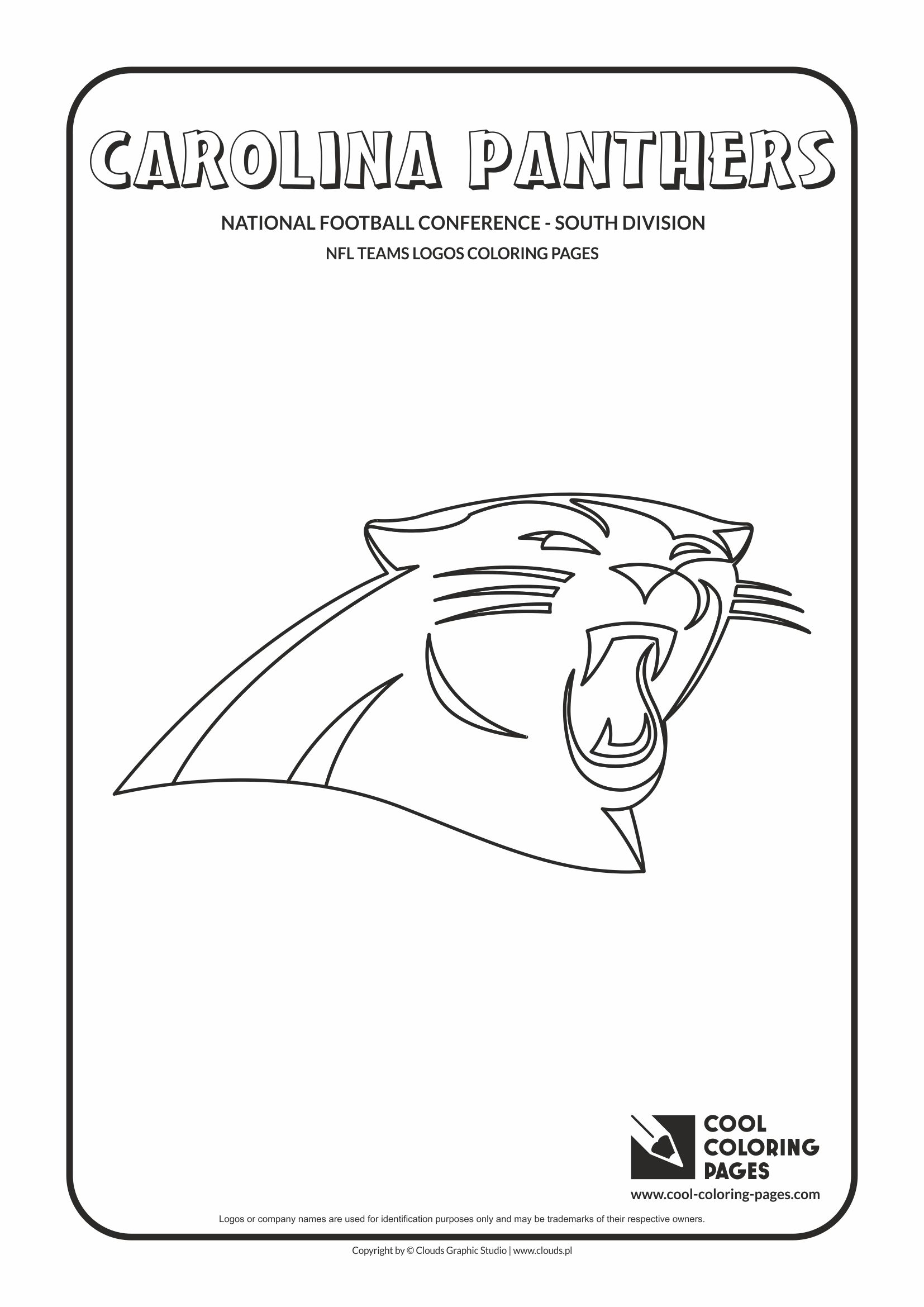 Cool Coloring Pages - NFL American Football Clubs Logos - National Football Conference - East Division / Carolina Panthers logo / Coloring page with Carolina Panthers logo