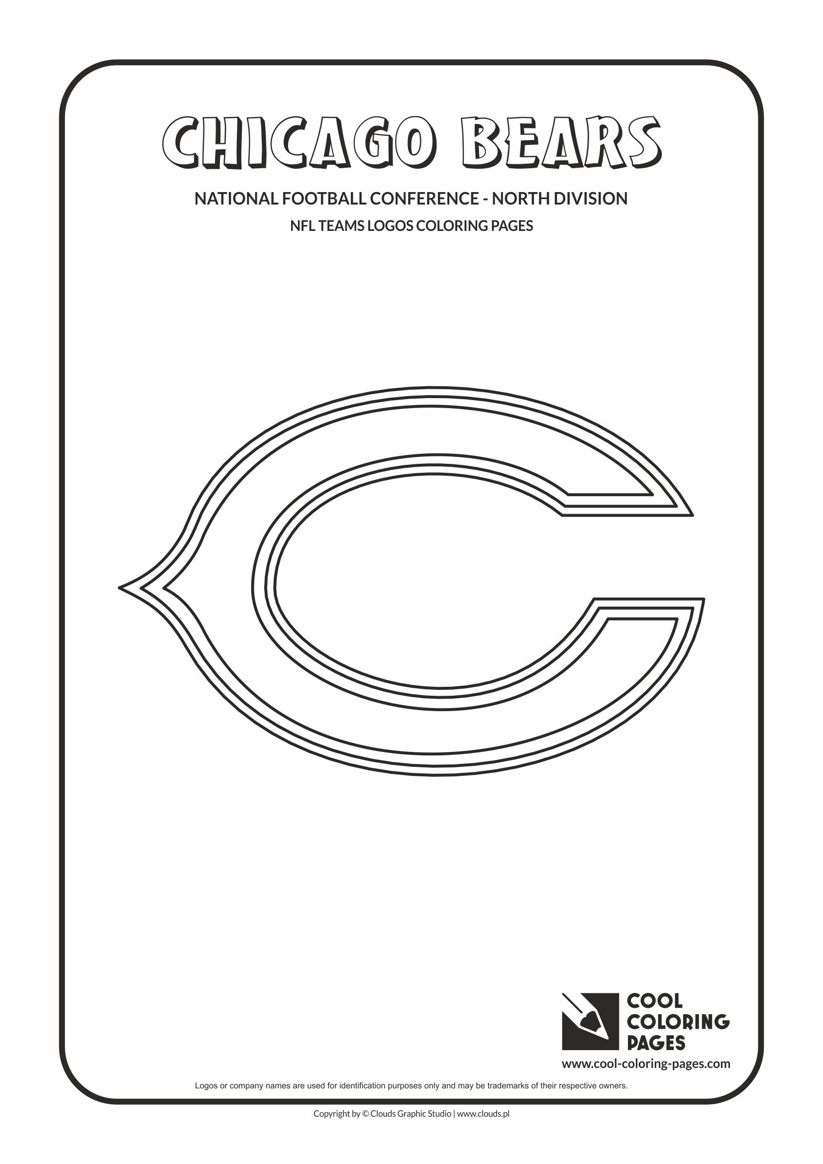Cool Coloring Pages Chicago Bears - NFL American football teams logos