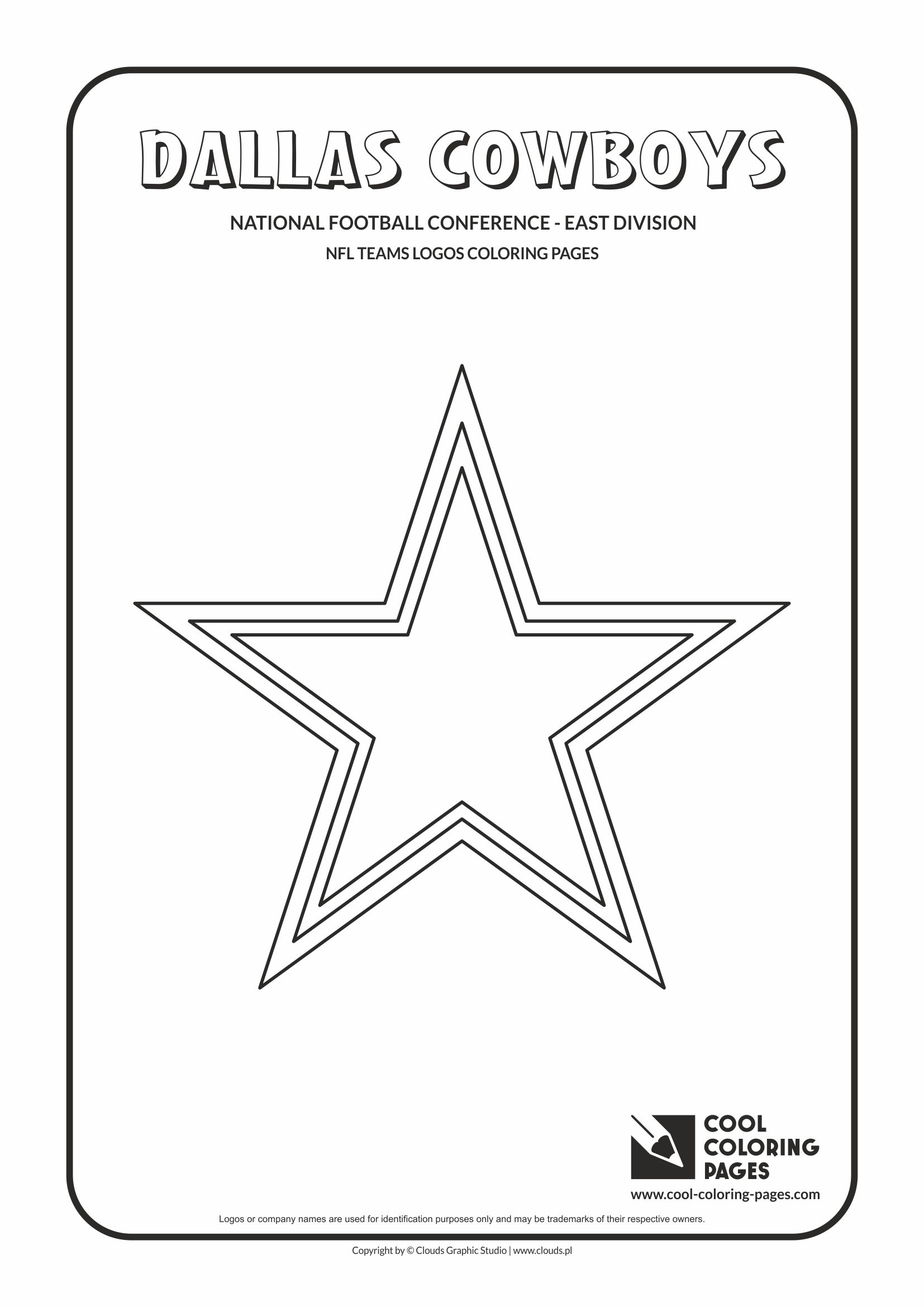 Cool Coloring Pages Dallas Cowboys NFL American football