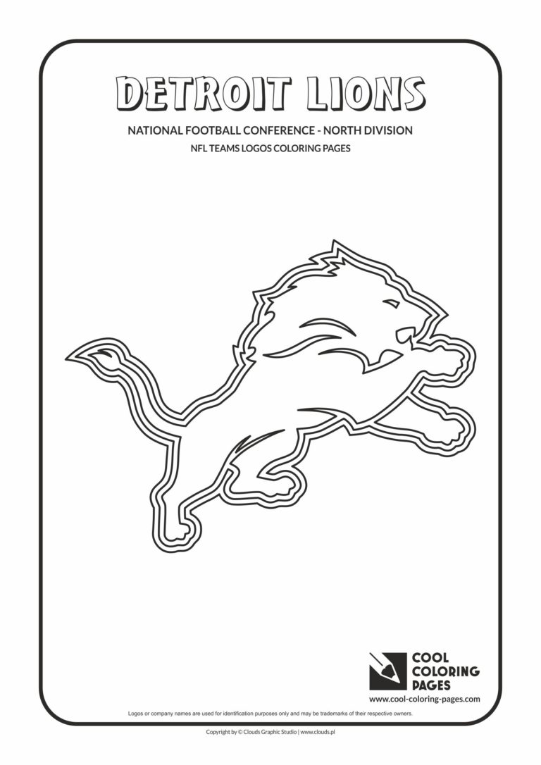 Cool Coloring Pages Detroit Lions - NFL American football teams logos