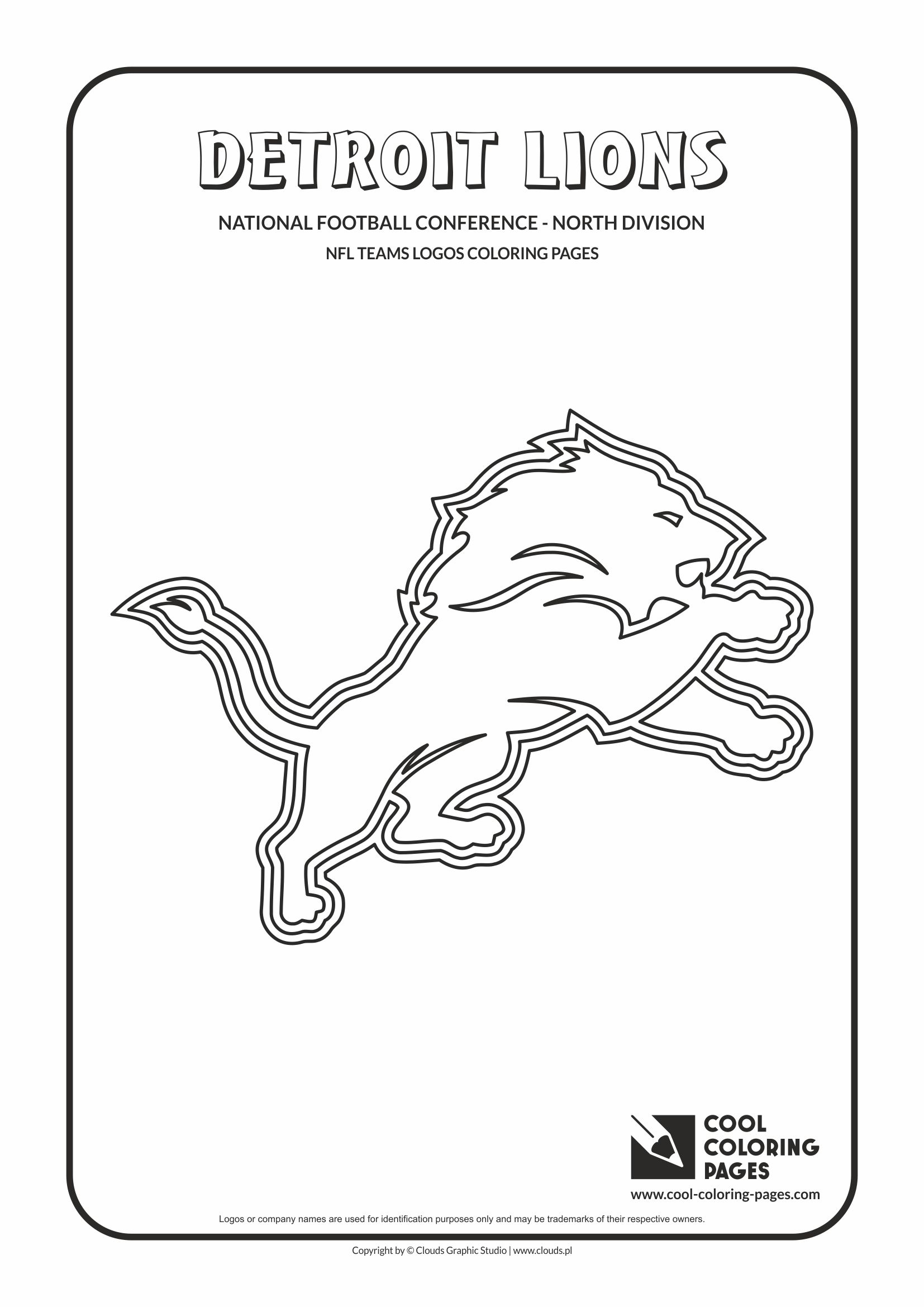 Cool Coloring Pages - NFL American Football Clubs Logos - National Football Conference - North Division / Detroit Lions logo / Coloring page with Detroit Lions logo