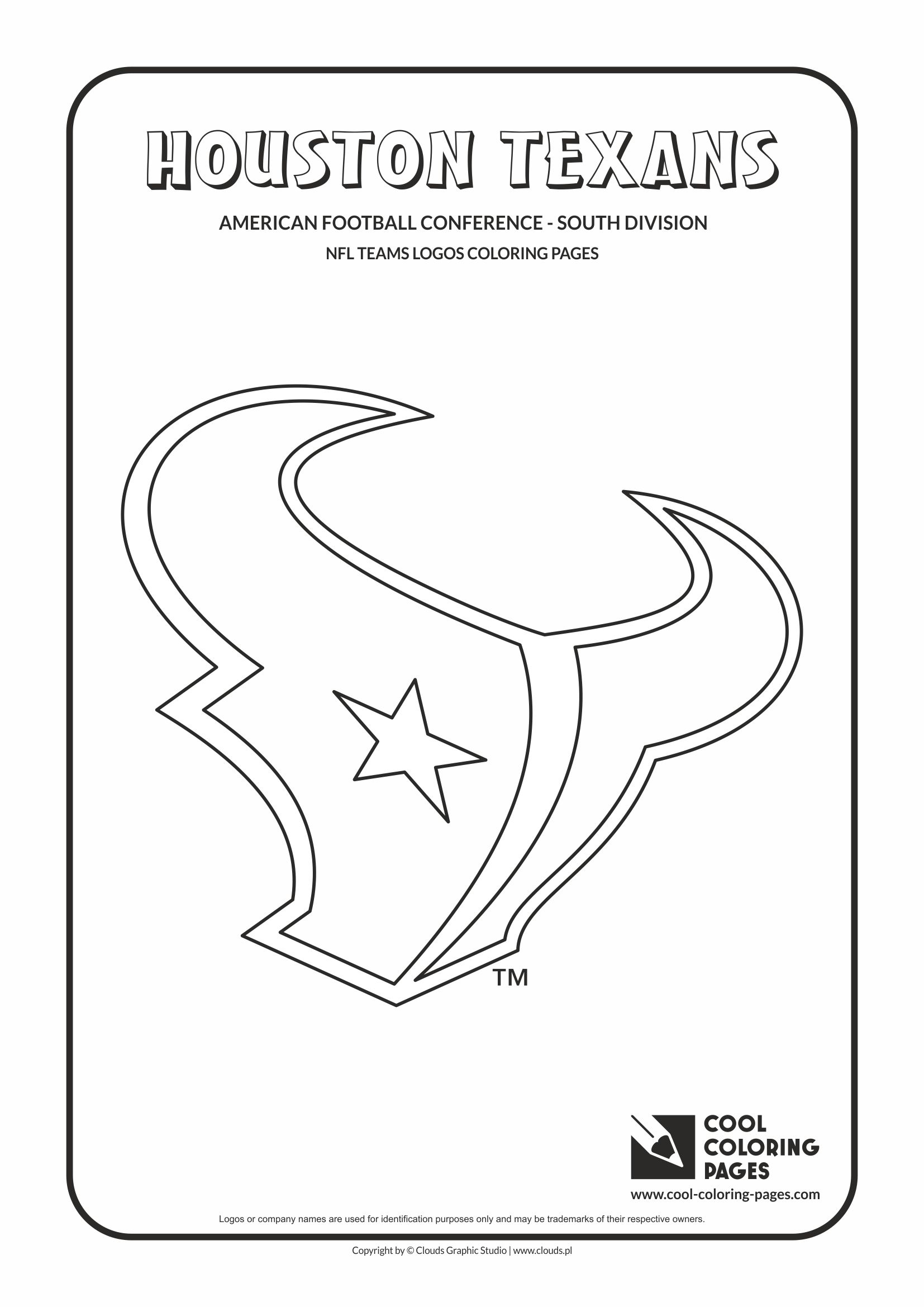 Cool Coloring Pages - NFL American Football Clubs Logos - American Football Conference - South Division / Houston Texans logo / Coloring page with Houston Texans logo