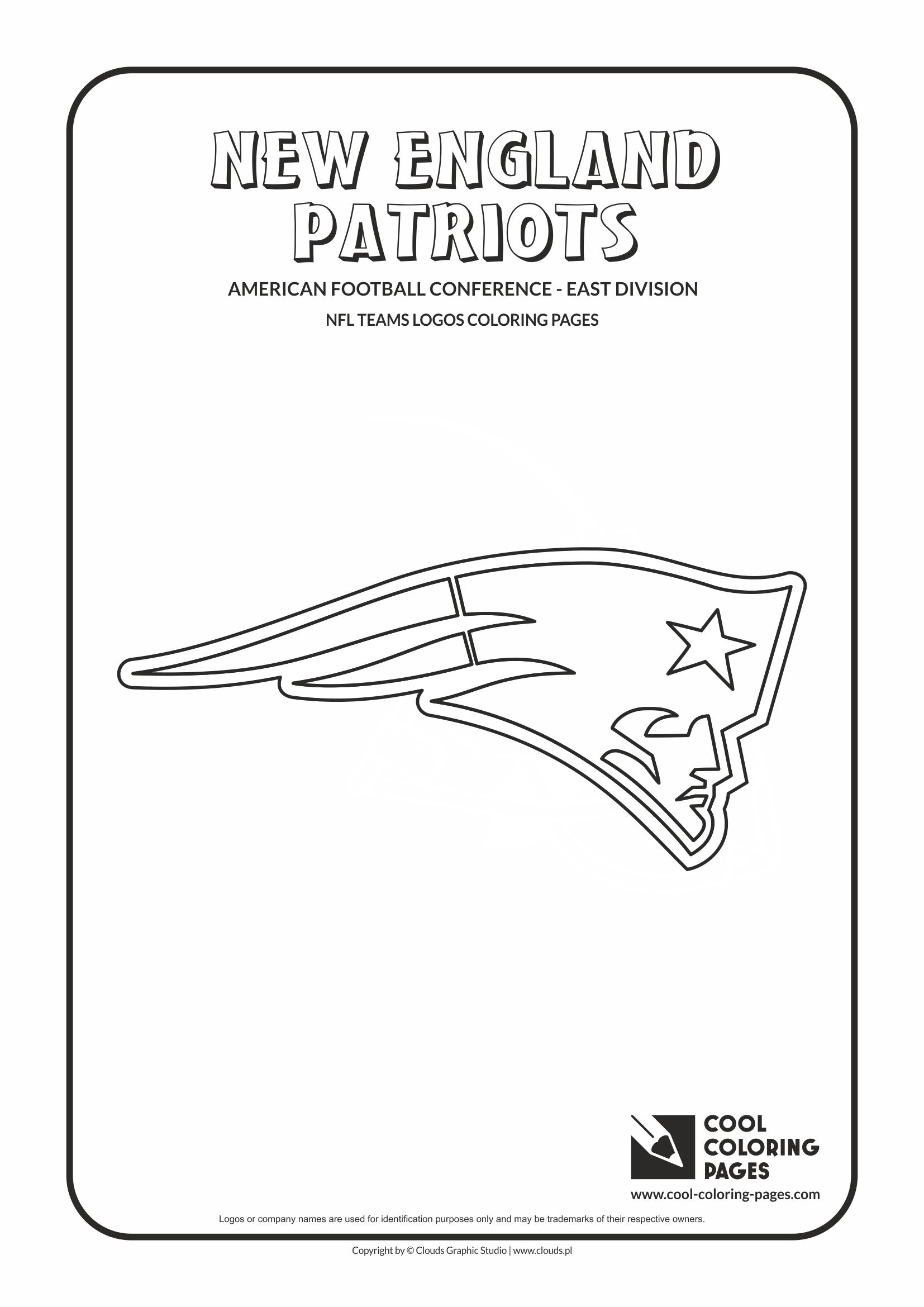 Cool Coloring Pages - NFL American Football Clubs Logos - American Football Conference - East Division / New England Patriots logo / Coloring page with New England Patriots logo