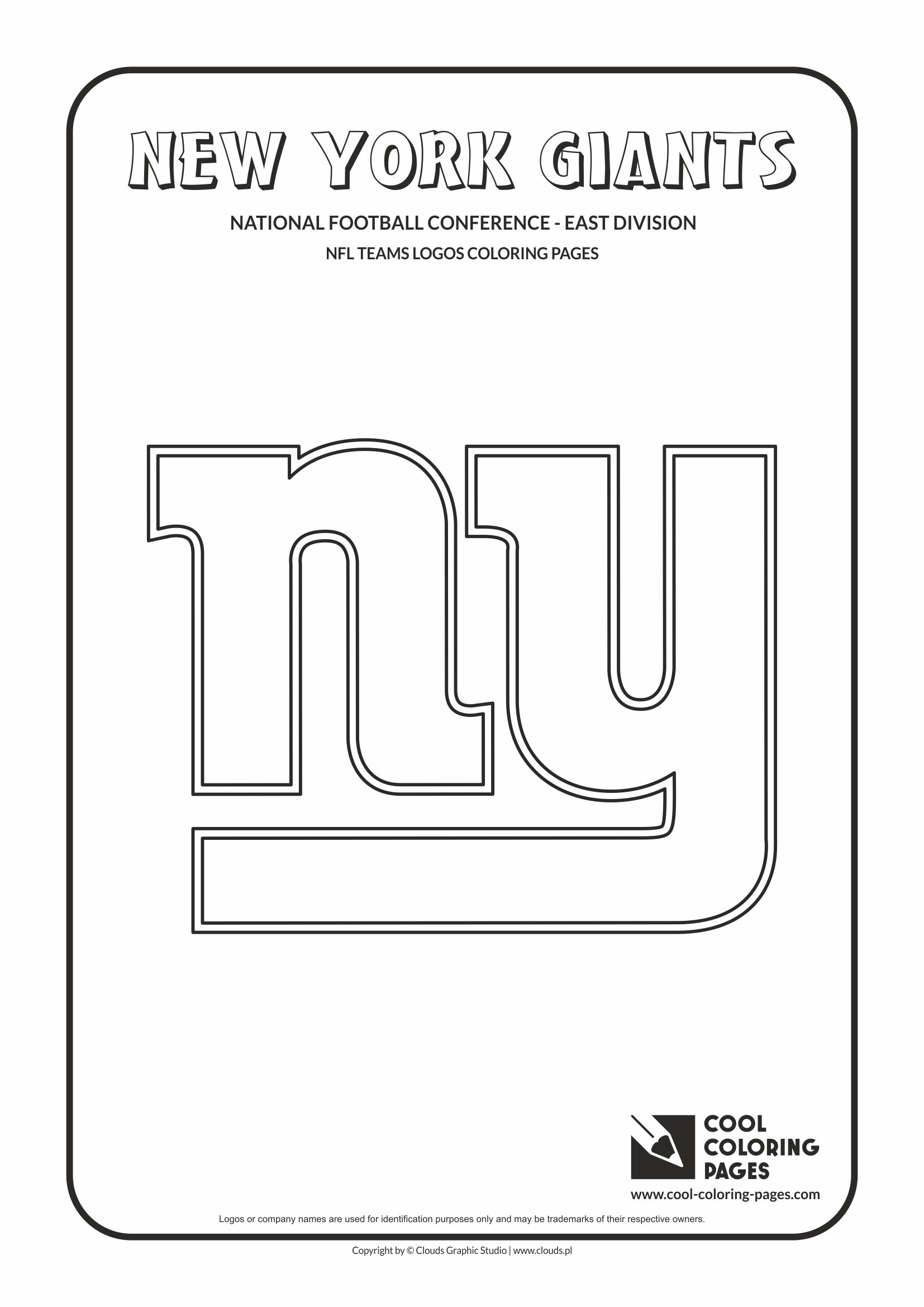 Cool Coloring Pages - NFL American Football Clubs Logos - National Football Conference - East Division / New York Giants logo / Coloring page with New York Giants logo