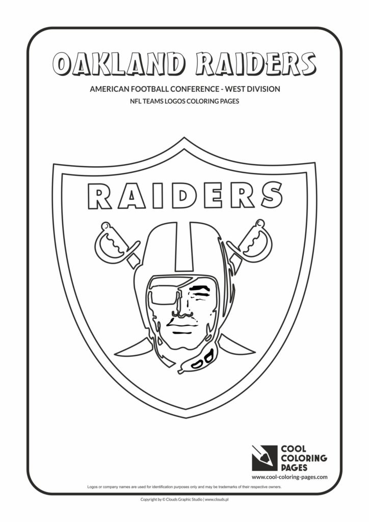 Cool Coloring Pages Oakland Raiders - NFL American football teams logos