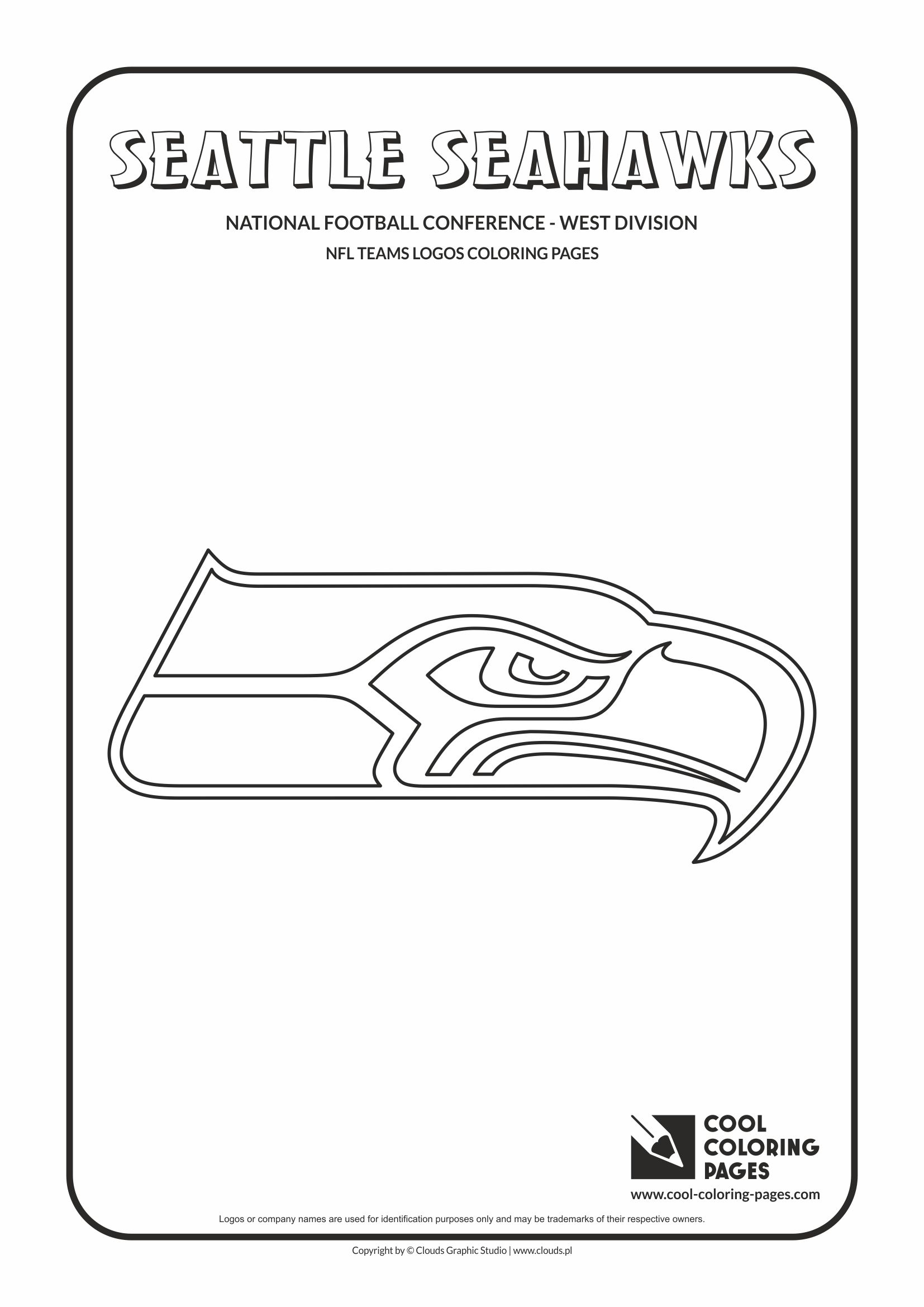 Cool Coloring Pages - NFL American Football Clubs Logos - National Football Conference - West Division / Seattle Seahawks logo / Coloring page with Seattle Seahawks logo