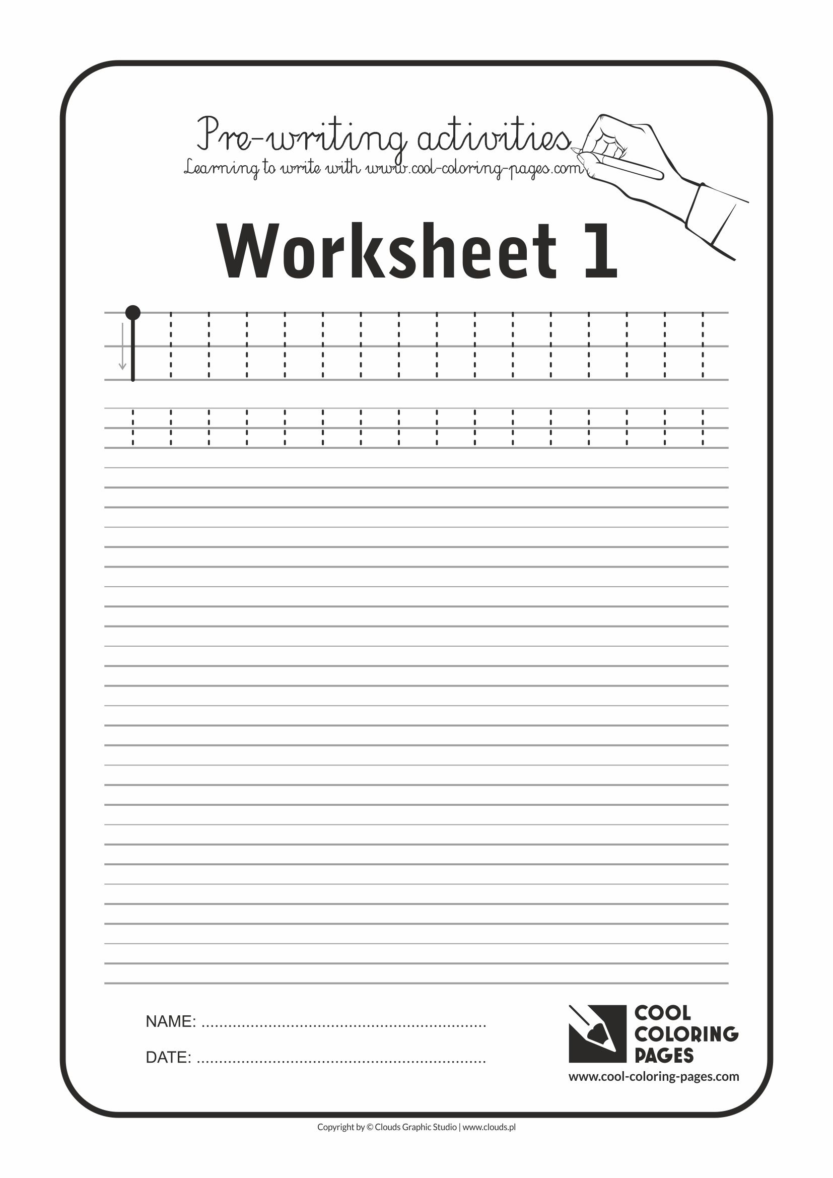 Cool Coloring Pages / Pre-writing activities / Worksheet no.1