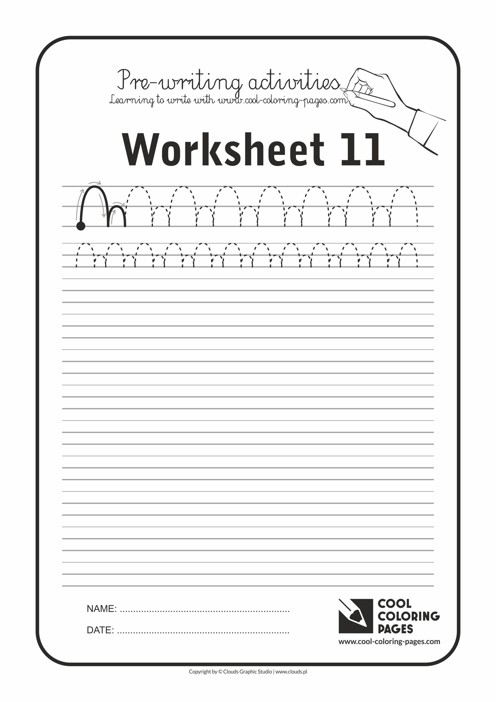 Cool Coloring Pages / Pre-writing activities / Worksheet no.11