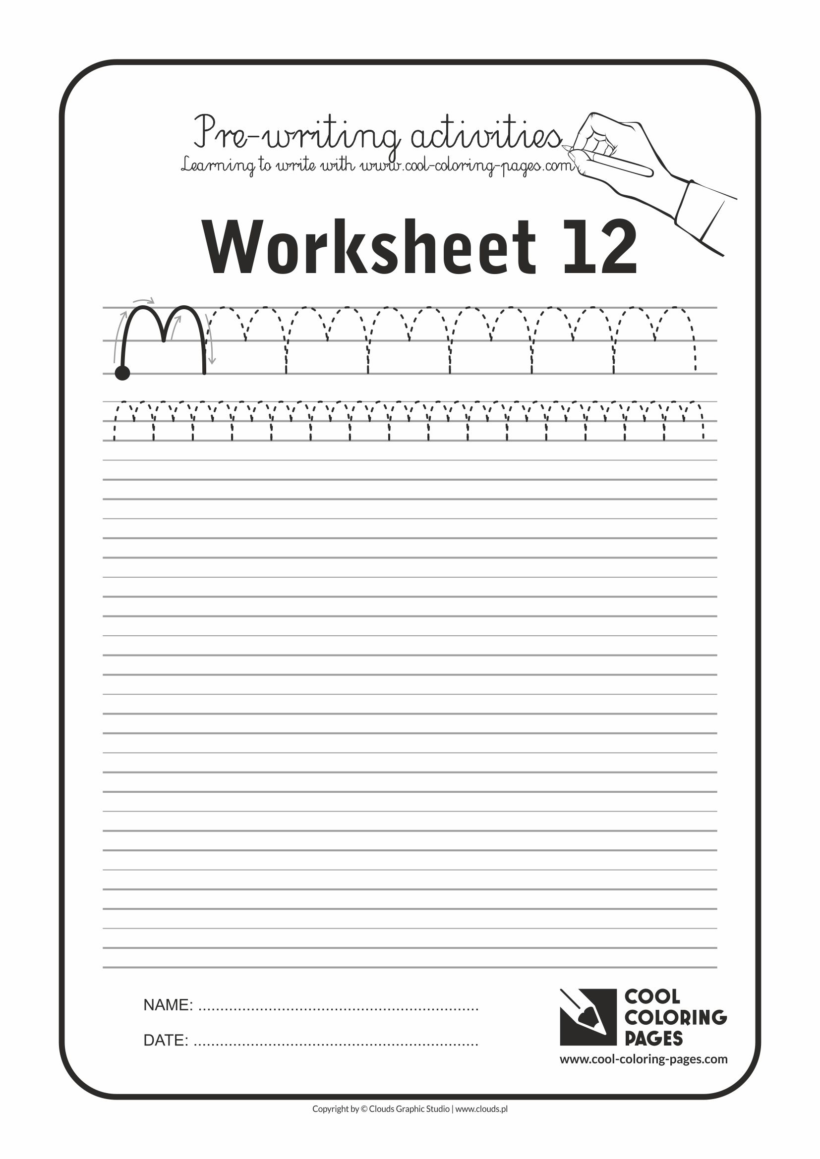 Cool Coloring Pages / Pre-writing activities / Worksheet no.12