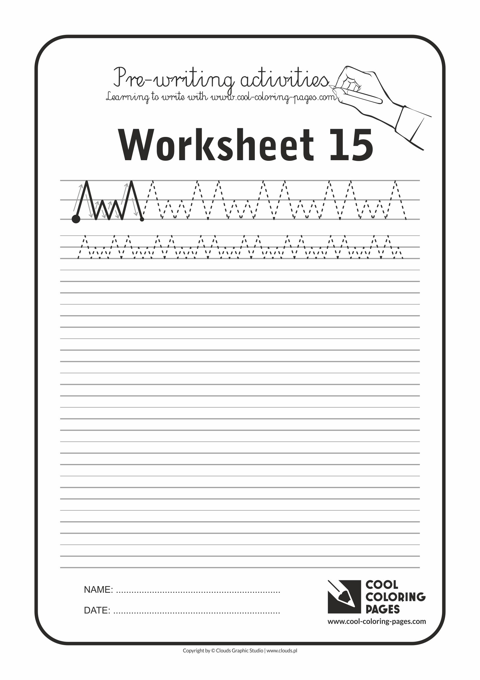 Cool Coloring Pages / Pre-writing activities / Worksheet no.15