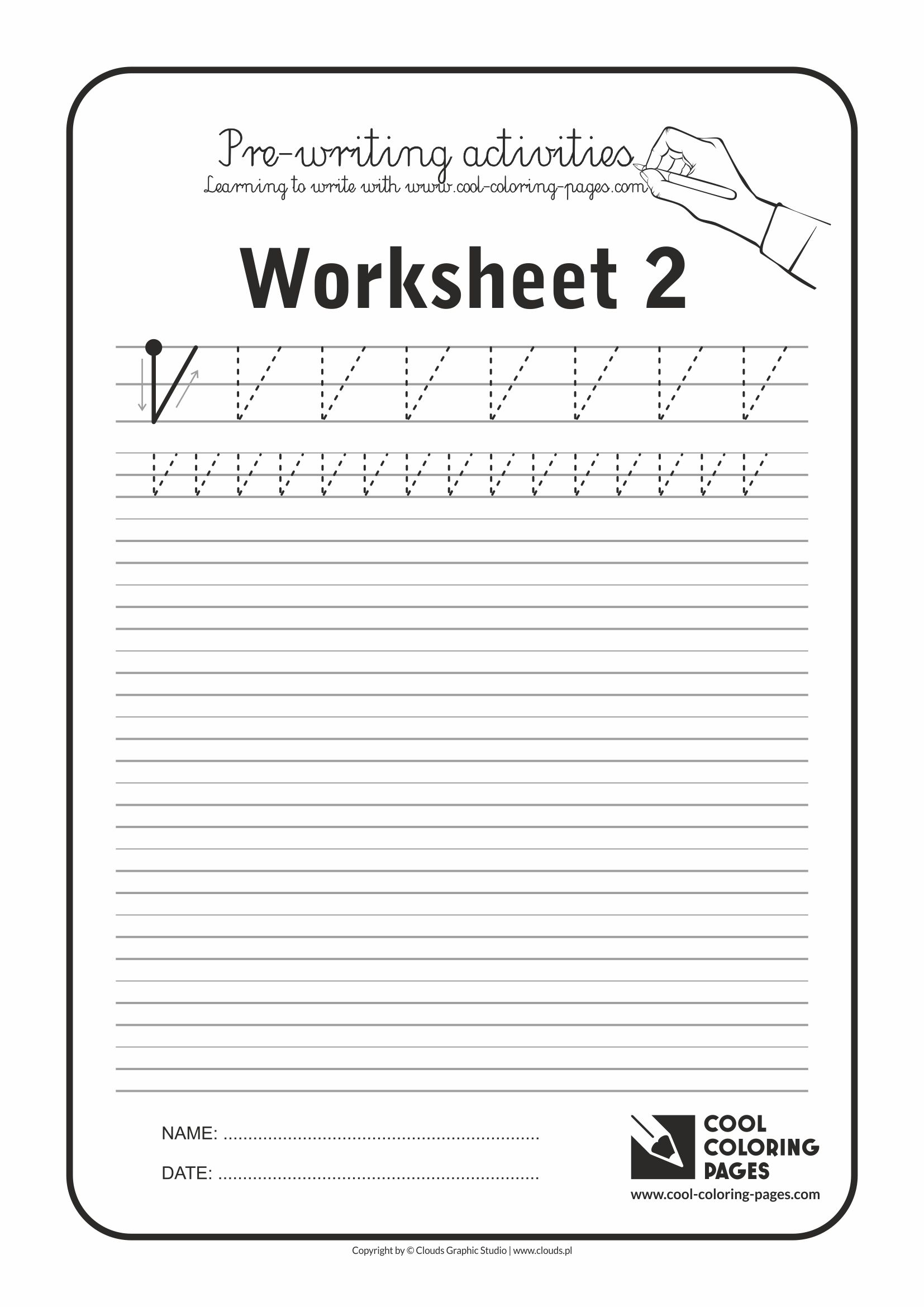 Cool Coloring Pages / Pre-writing activities / Worksheet no.2