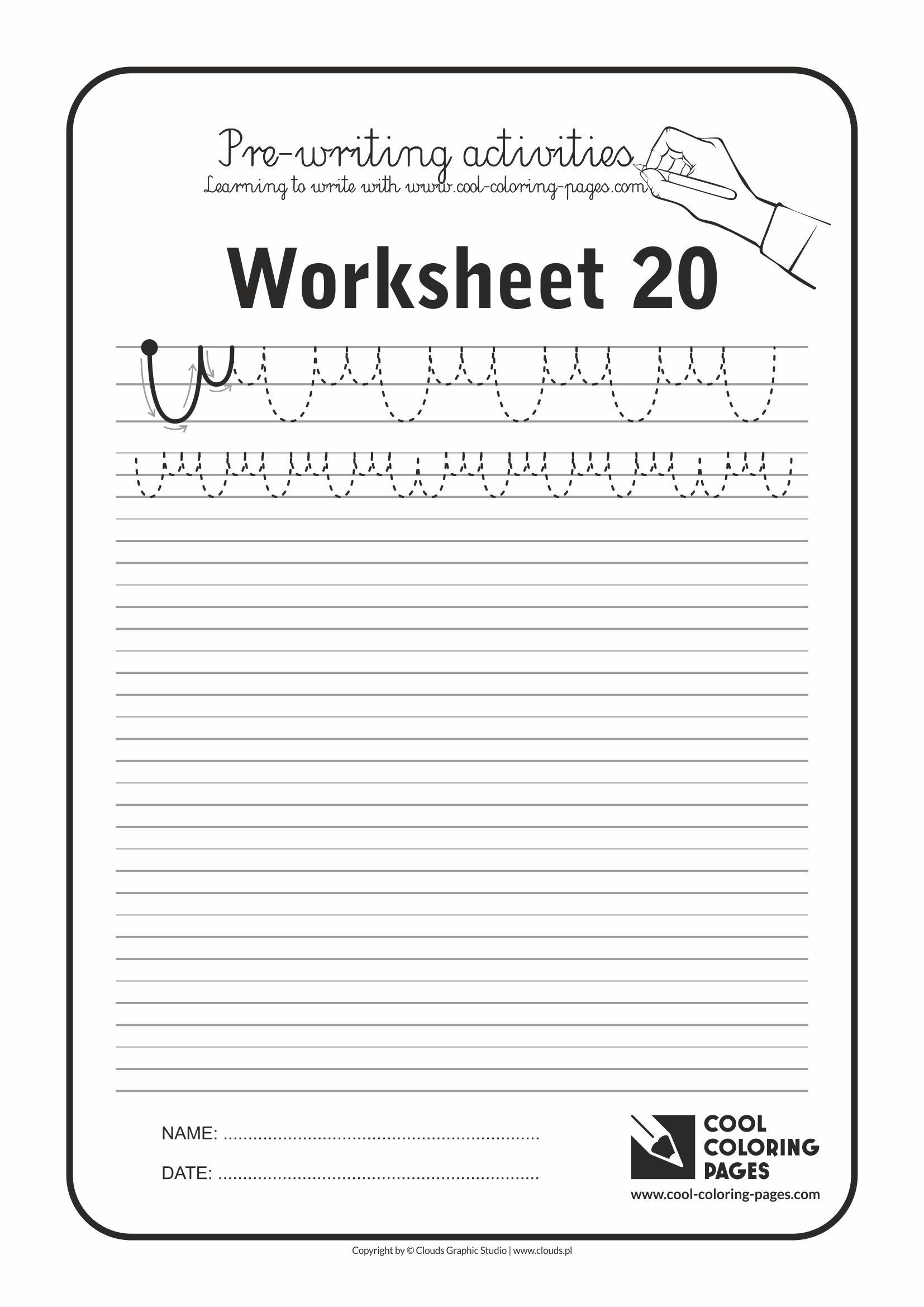 Cool Coloring Pages / Pre-writing activities / Worksheet no.20