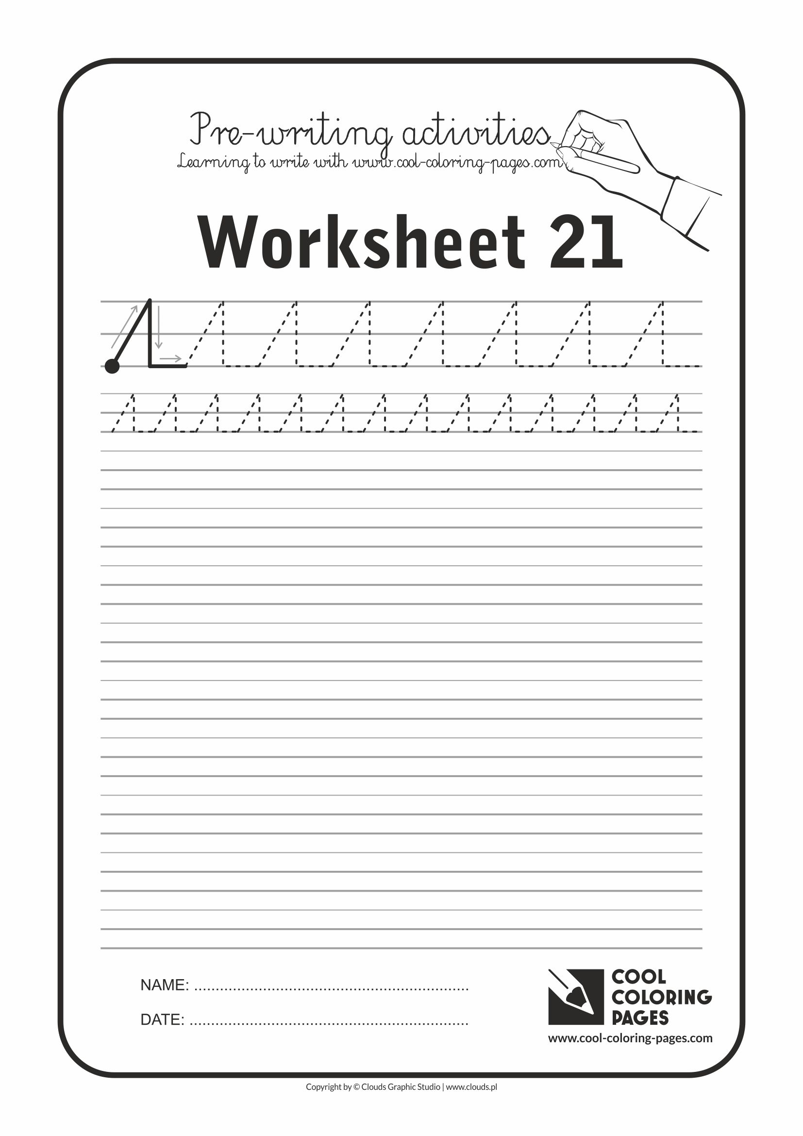 Cool Coloring Pages / Pre-writing activities / Worksheet no.21