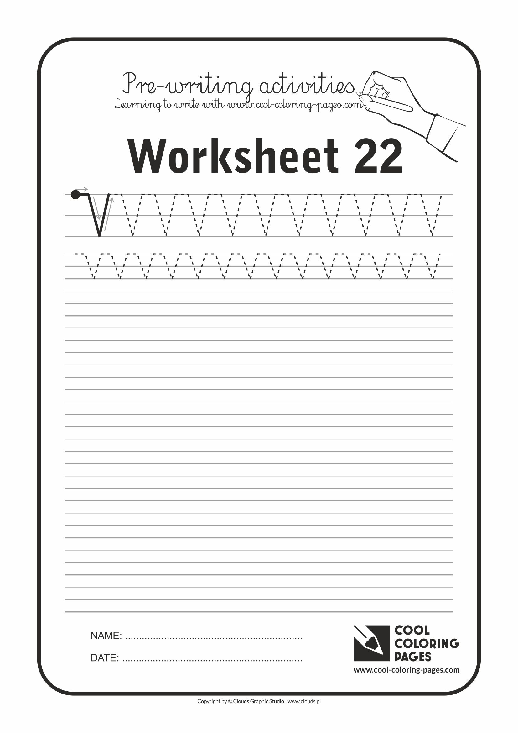 Cool Coloring Pages / Pre-writing activities / Worksheet no.22