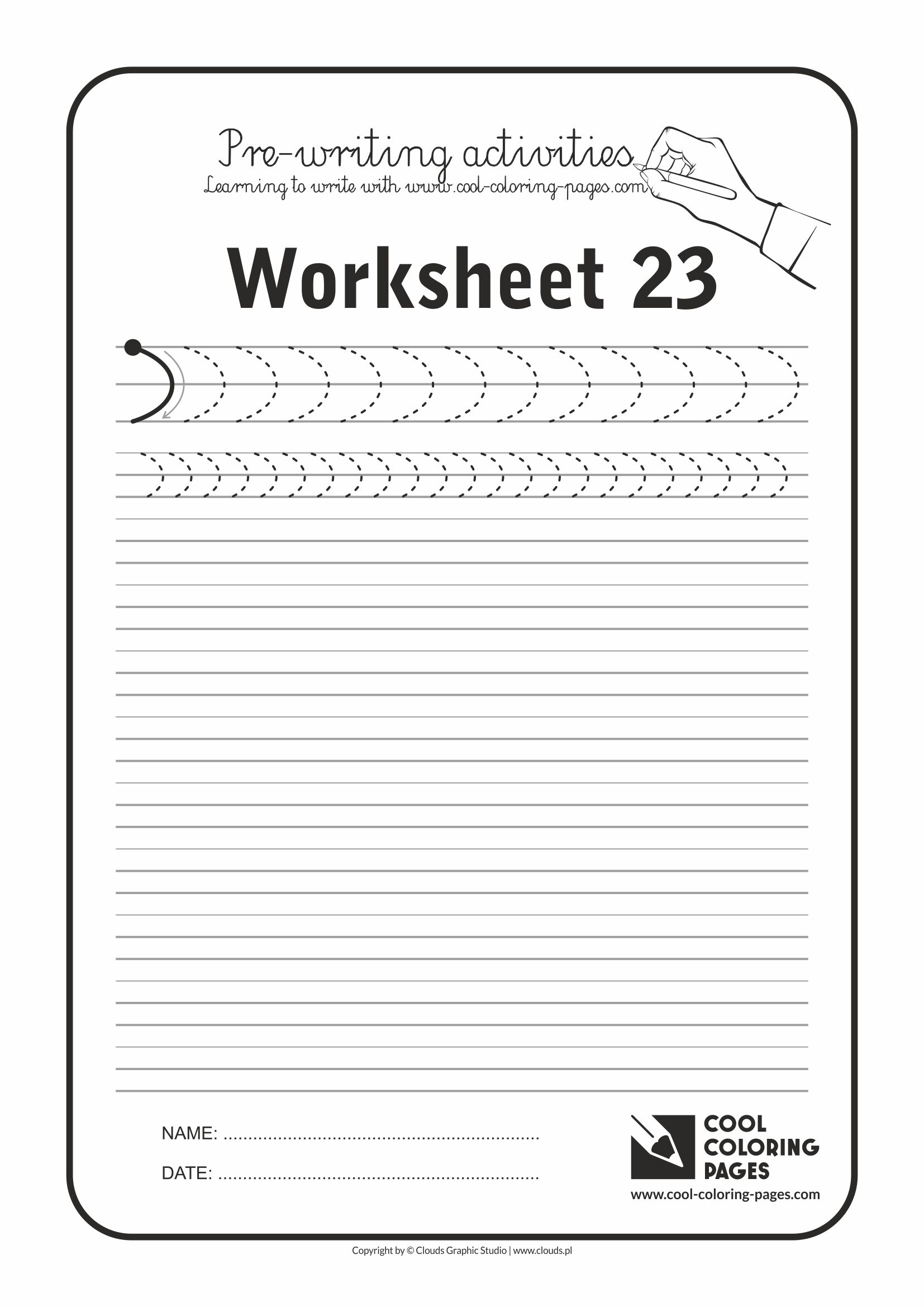 Cool Coloring Pages / Pre-writing activities / Worksheet no.23