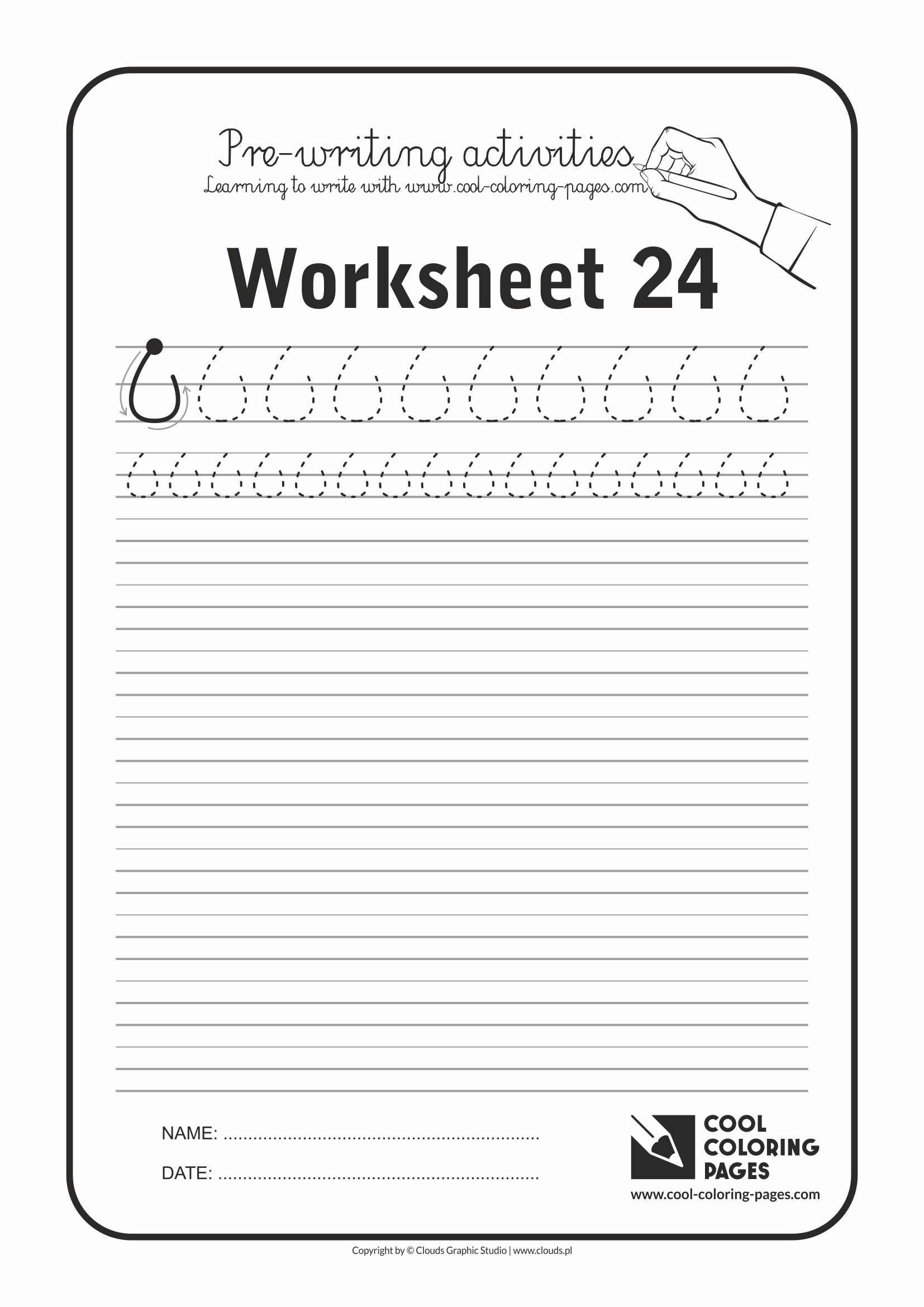 Cool Coloring Pages / Pre-writing activities / Worksheet no.24