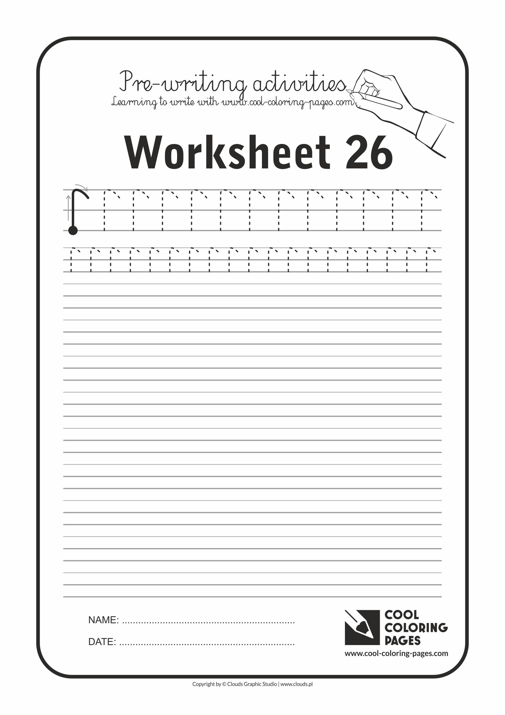 Cool Coloring Pages / Pre-writing activities / Worksheet no.26
