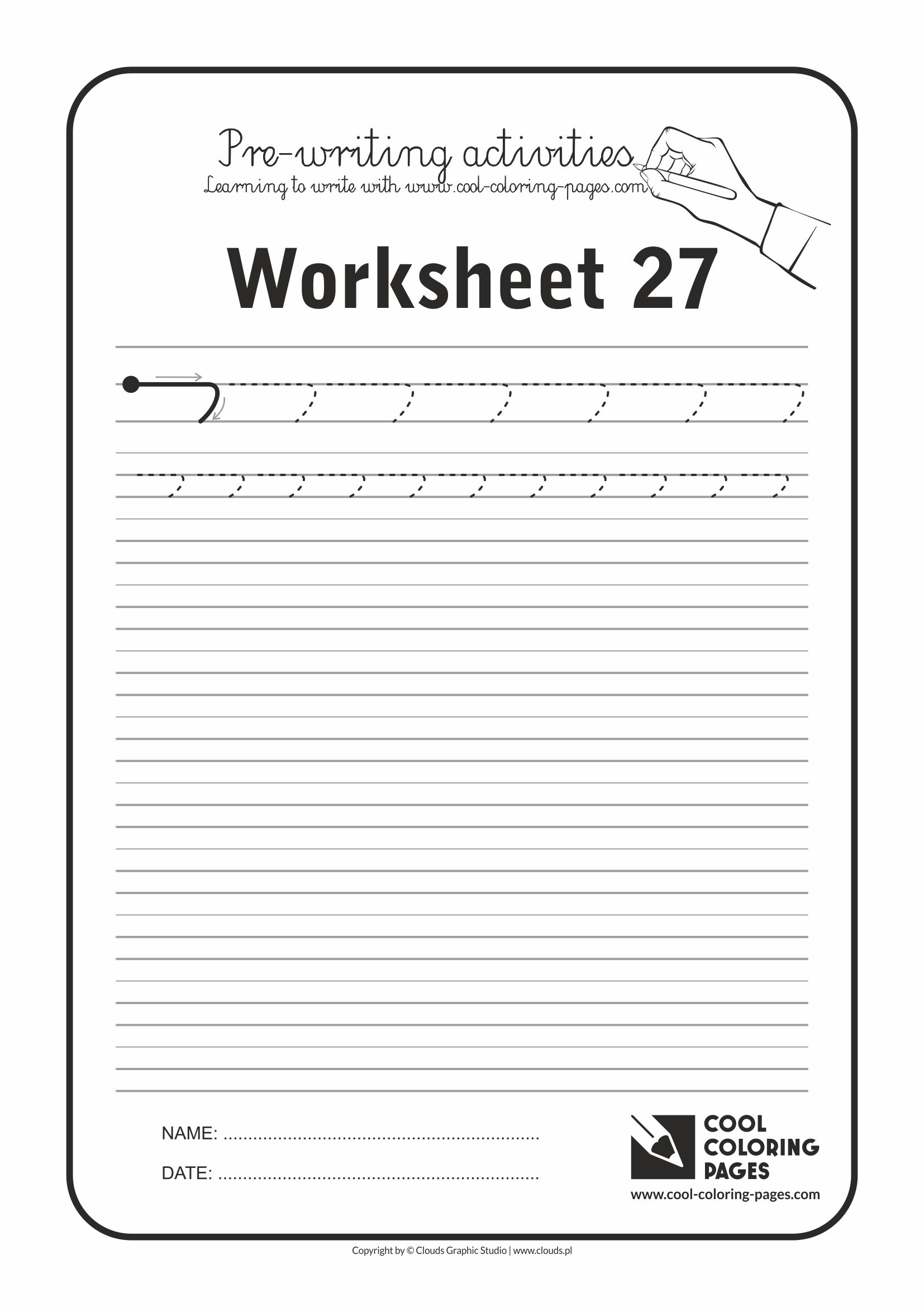 Cool Coloring Pages / Pre-writing activities / Worksheet no.27