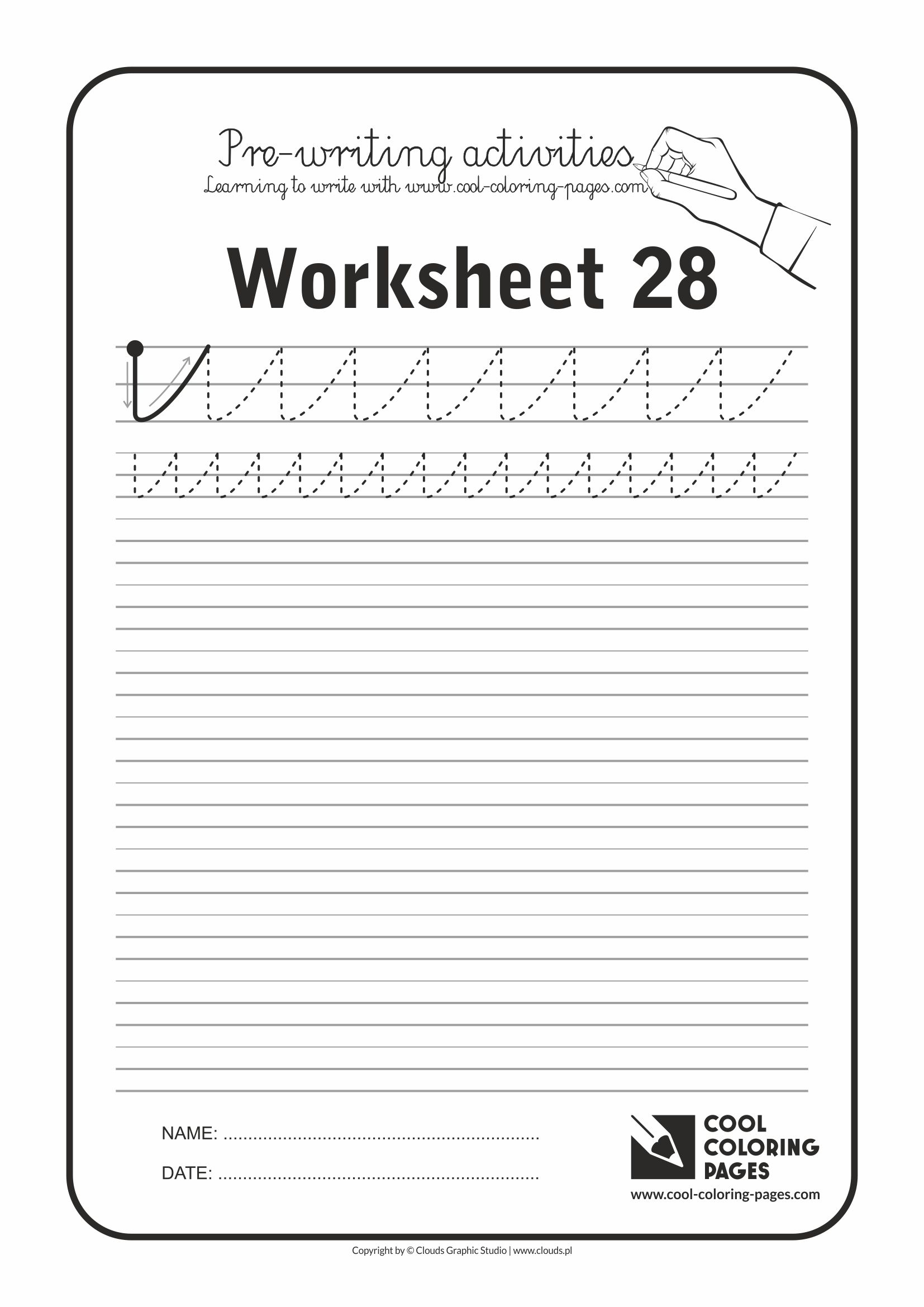 Cool Coloring Pages / Pre-writing activities / Worksheet no.28