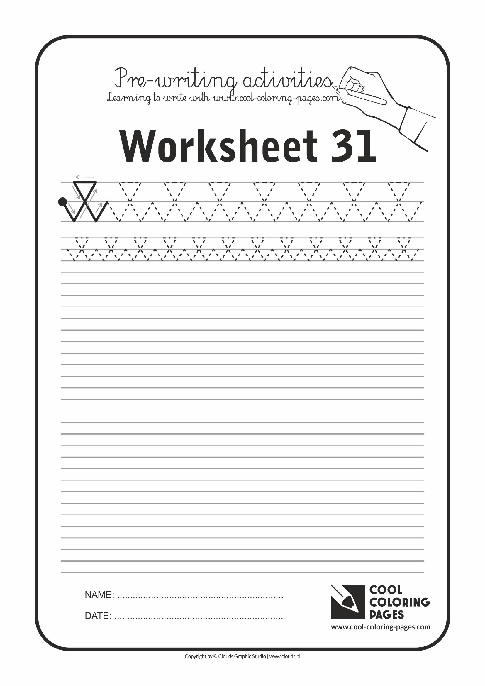 Cool Coloring Pages / Pre-writing activities / Worksheet no.31