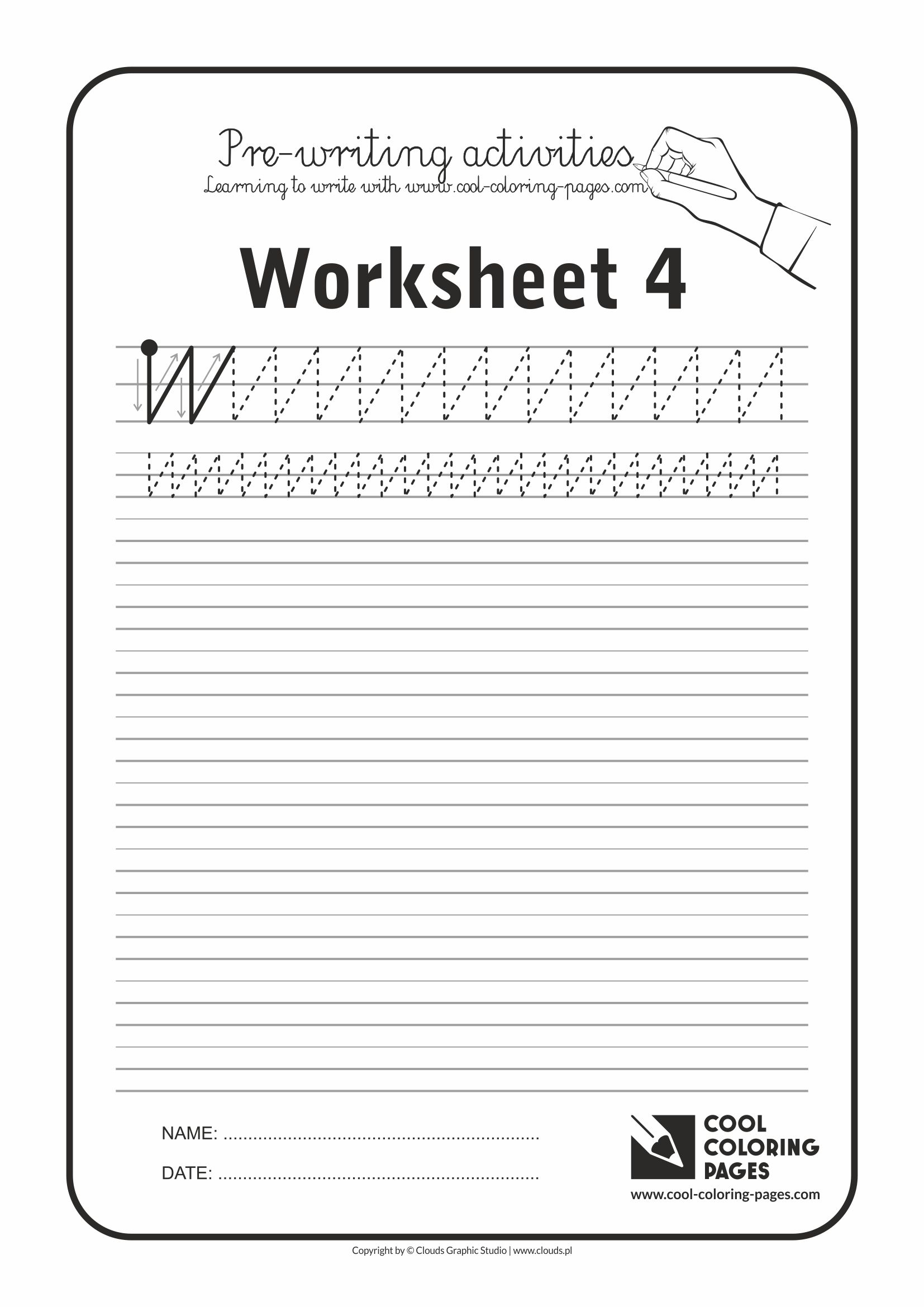 Cool Coloring Pages / Pre-writing activities / Worksheet no.4