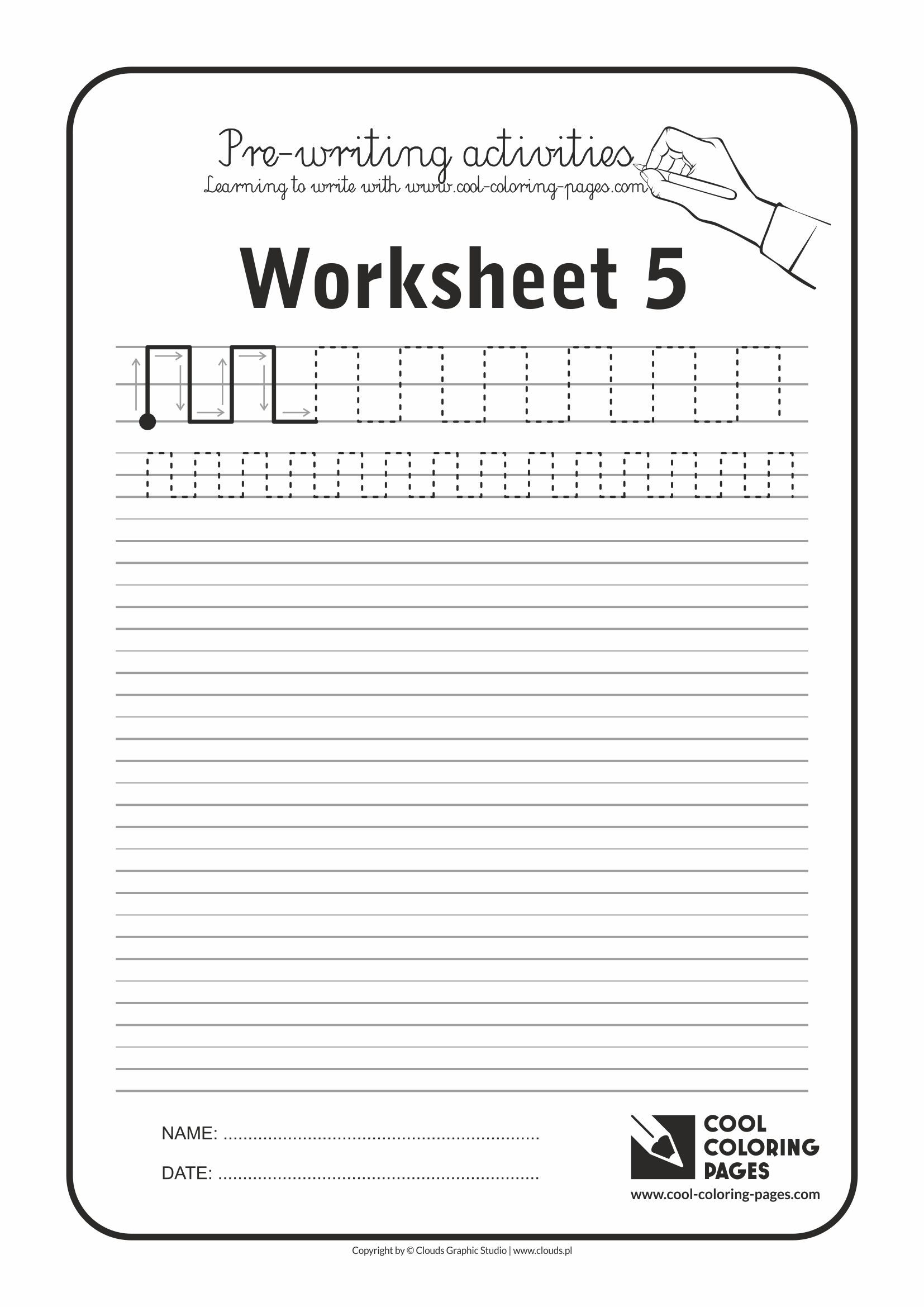 Cool Coloring Pages / Pre-writing activities / Worksheet no.5