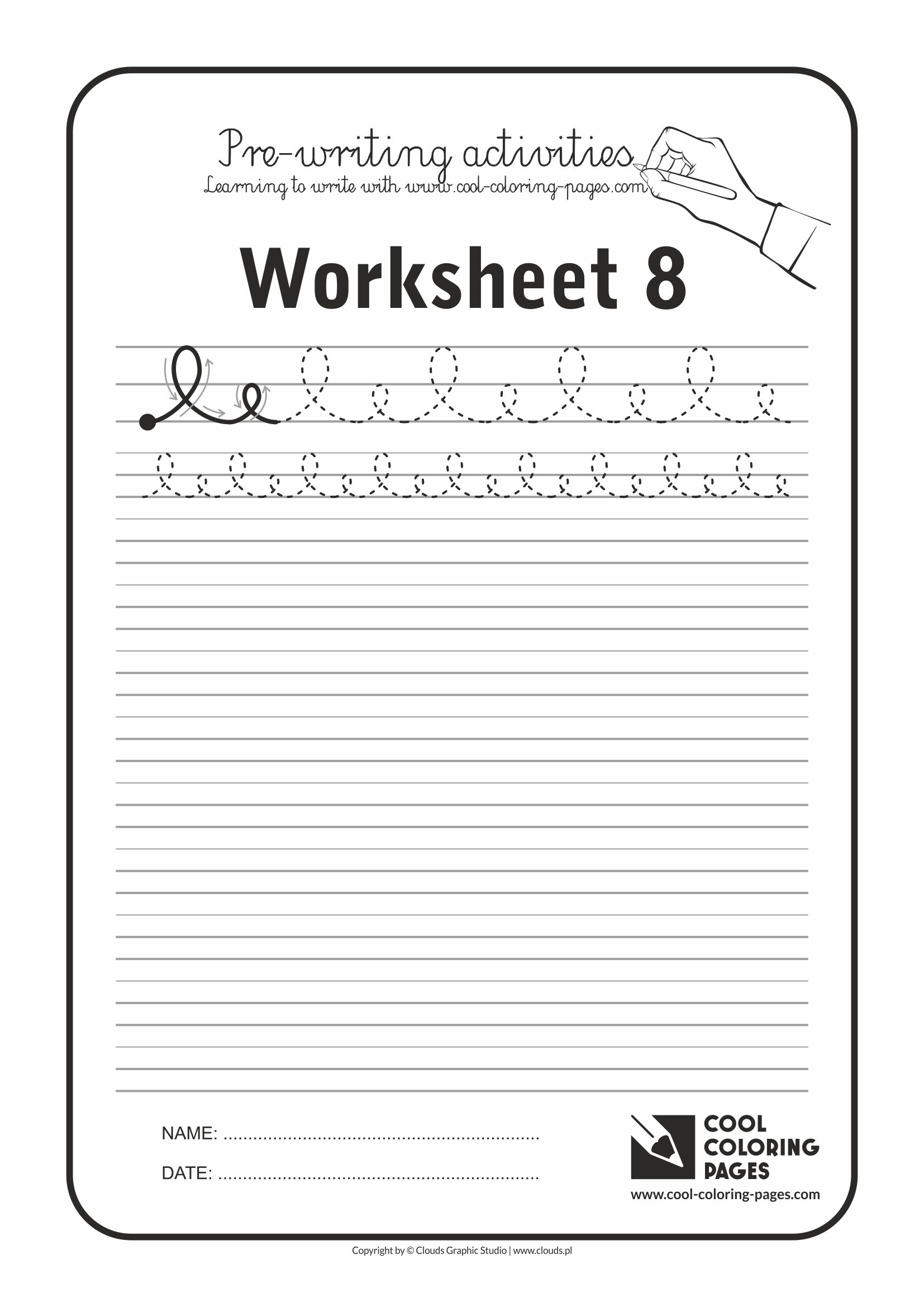 Cool Coloring Pages / Pre-writing activities / Worksheet no.8