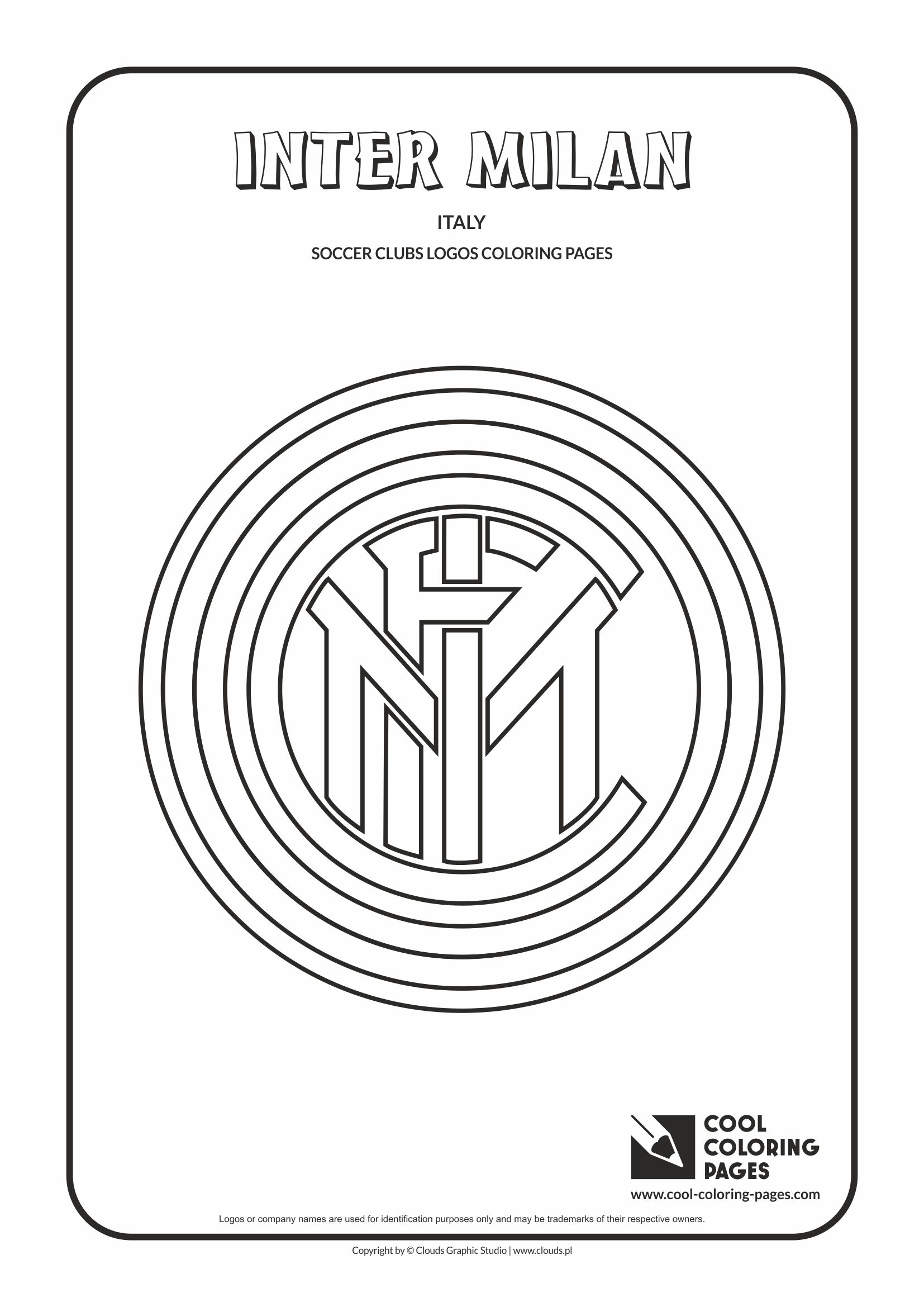 Cool Coloring Pages - Soccer Clubs Logos / Inter Milan logo / Coloring page with Inter Milan logo