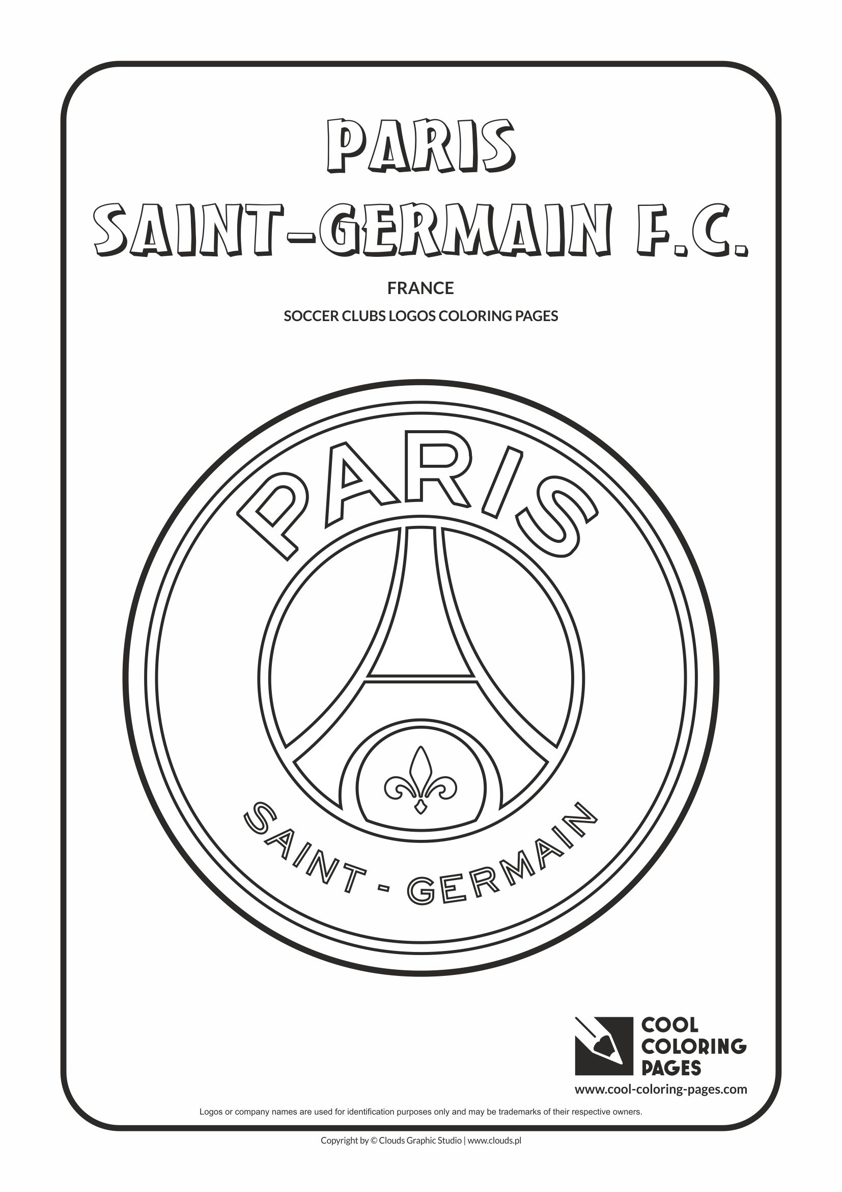 Cool Coloring Pages - Soccer Clubs Logos / Paris Saint-Germain F.C. logo / Coloring page with Paris Saint-Germain F.C. logo