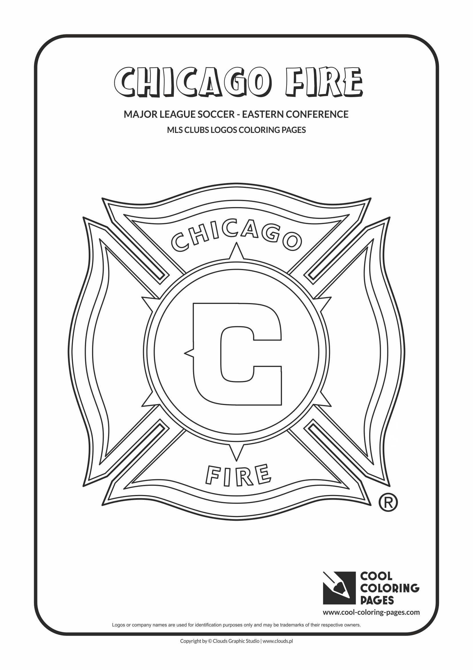 Cool Coloring Pages - Major League Soccer Logos - Eastern Conference / Chicago Fire Soccer Club logo / Coloring page with Chicago Fire Soccer Club logo