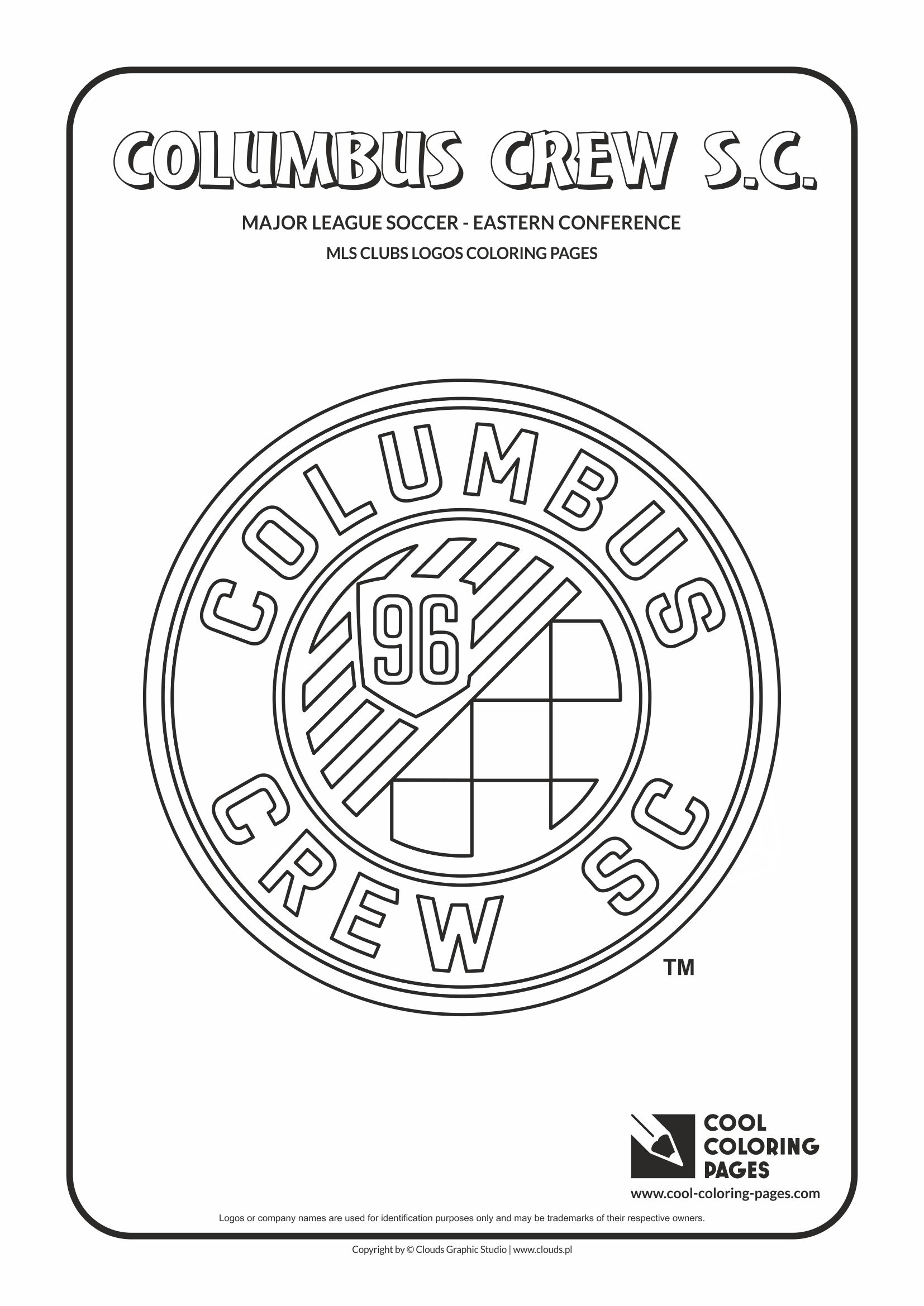Cool Coloring Pages - Major League Soccer Logos - Eastern Conference / Columbus Crew SC logo / Coloring page with Columbus Crew SC logo