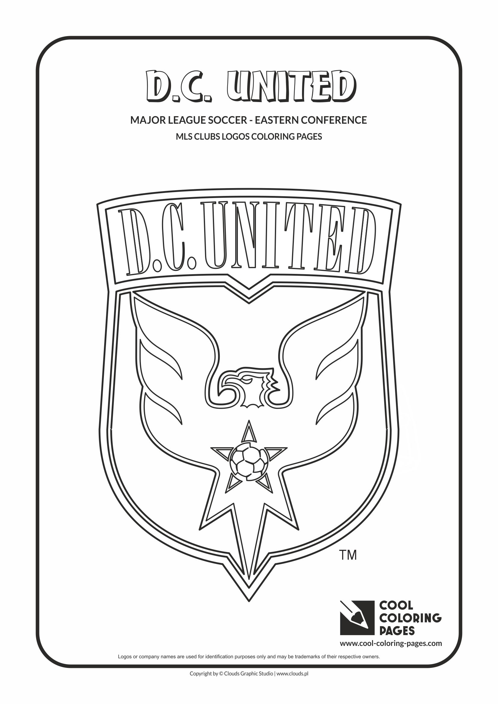 Cool Coloring Pages - Major League Soccer Logos - Eastern Conference / D.C. United logo / Coloring page with D.C. United logo