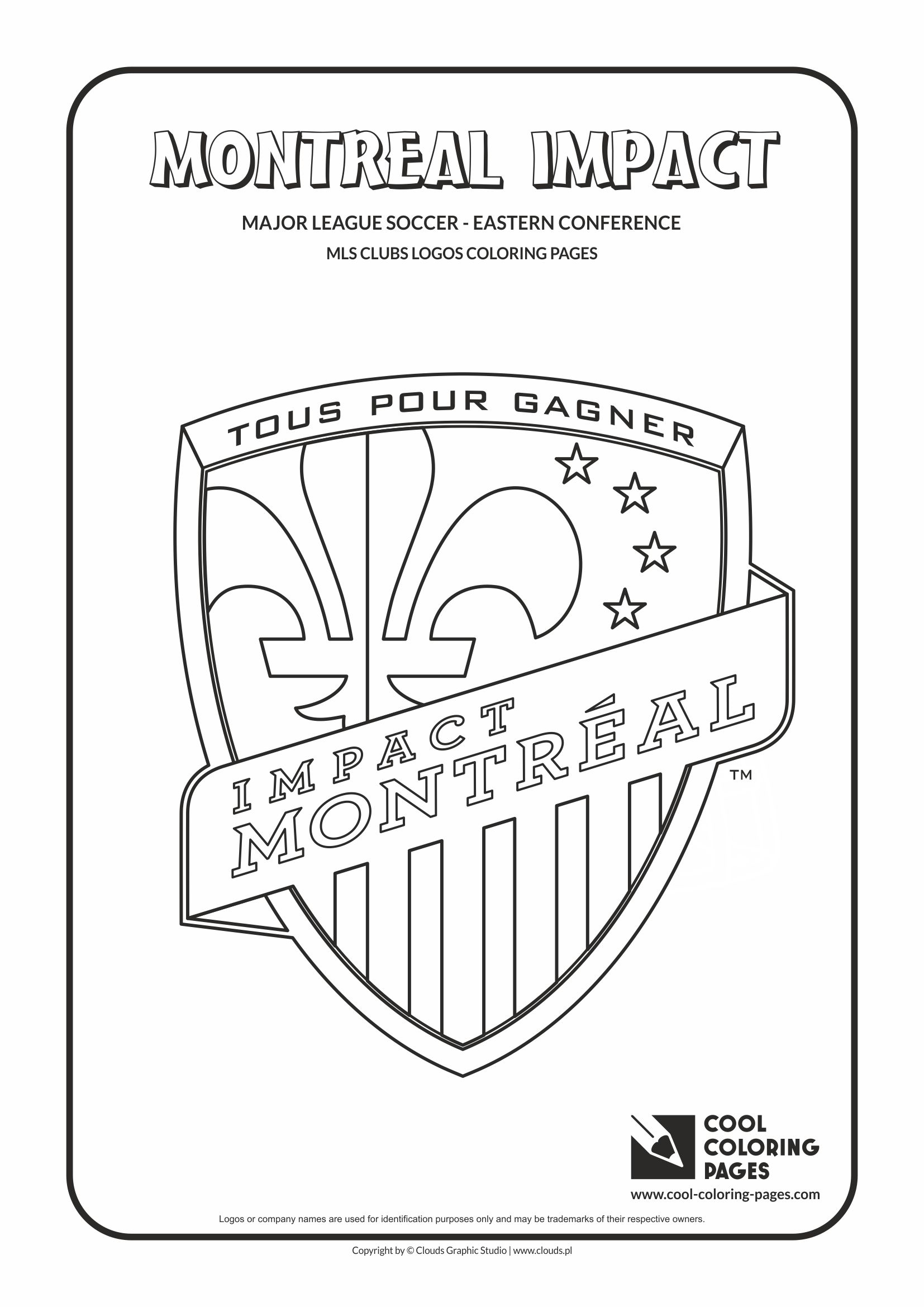 Cool Coloring Pages - Major League Soccer Logos - Eastern Conference / Montreal Impact logo / Coloring page with Montreal Impact logo
