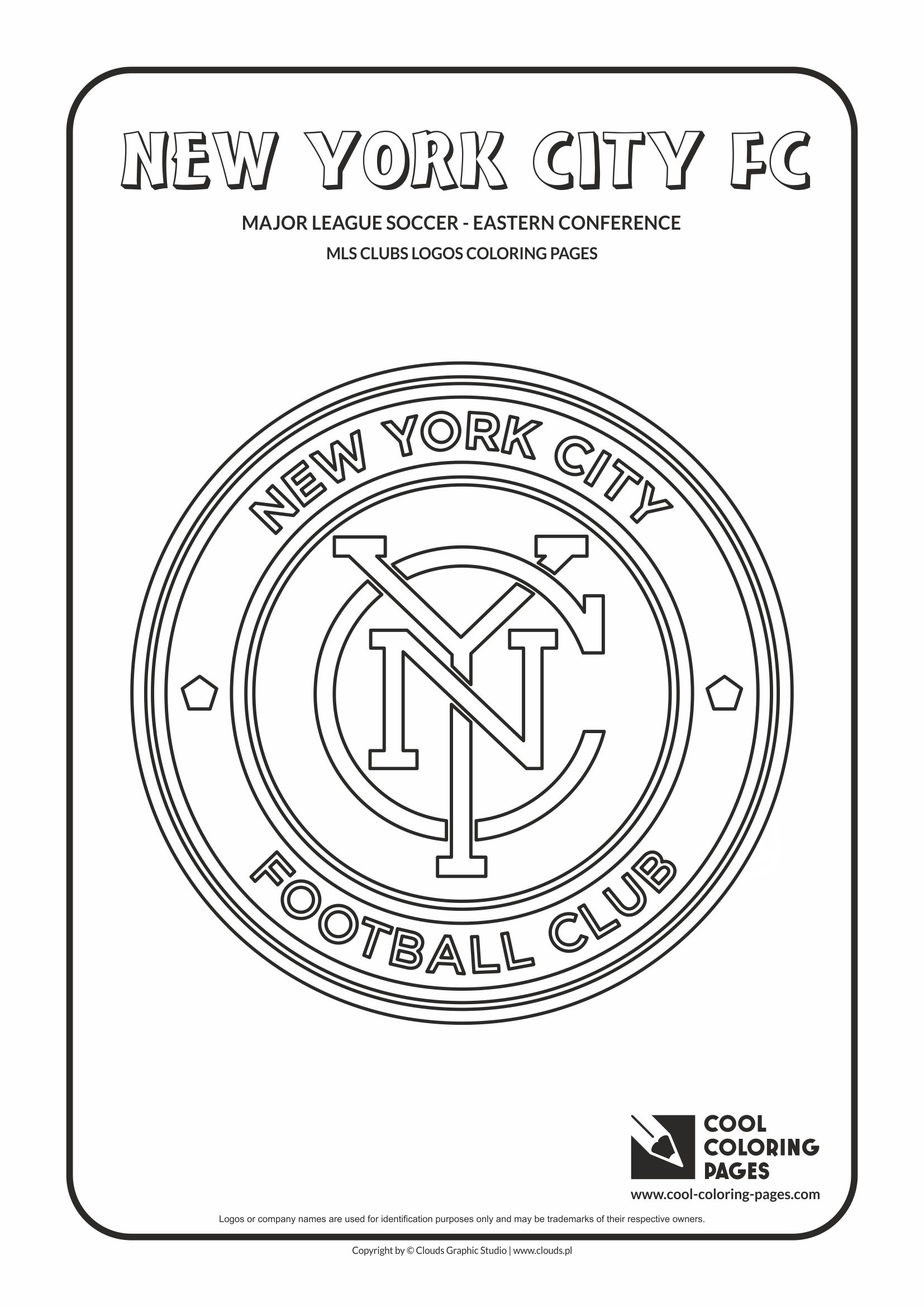 Cool Coloring Pages - Major League Soccer Logos - Eastern Conference / New York City FC logo / Coloring page with New York City FC logo