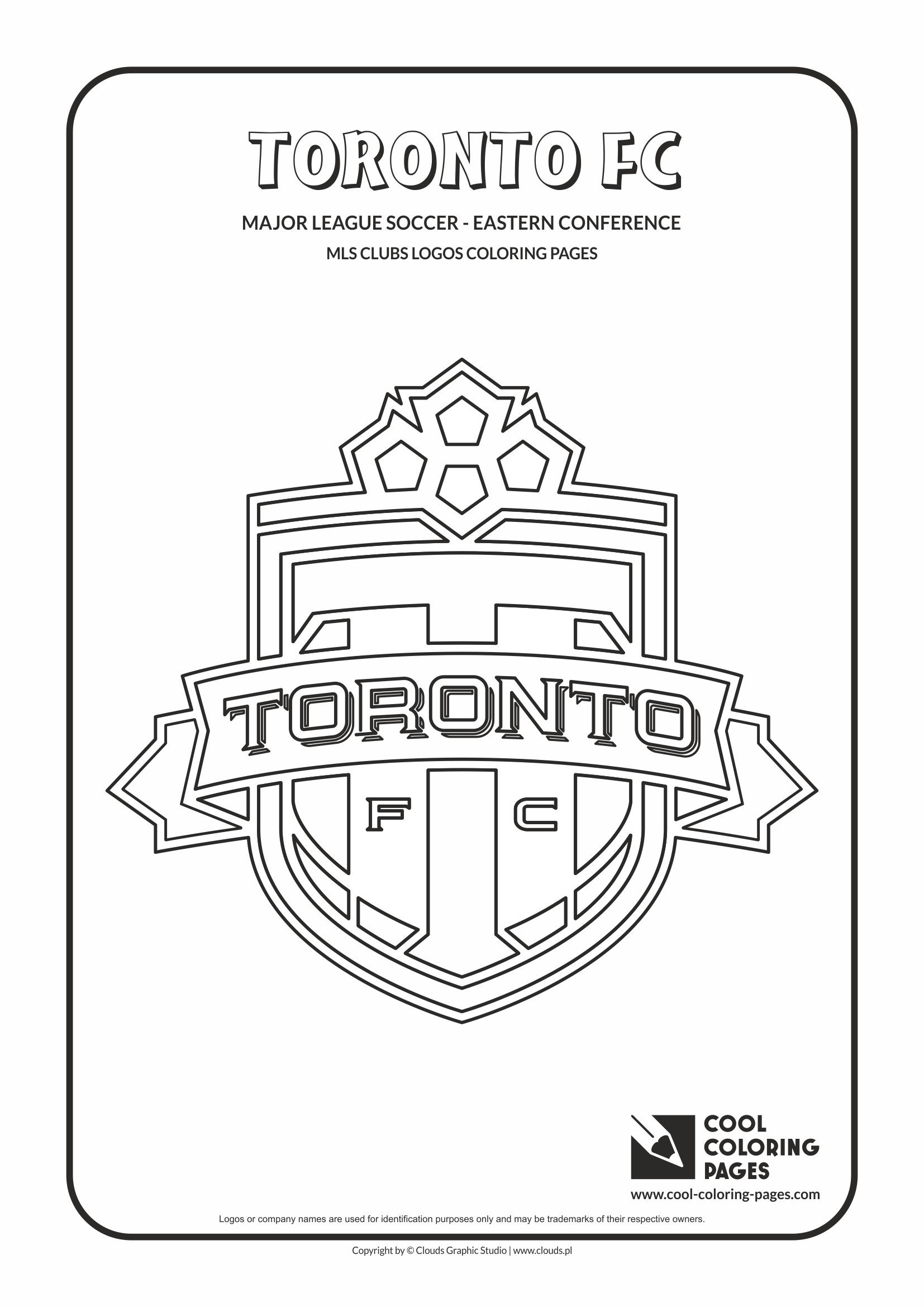 Coloring page with Toronto FC logo