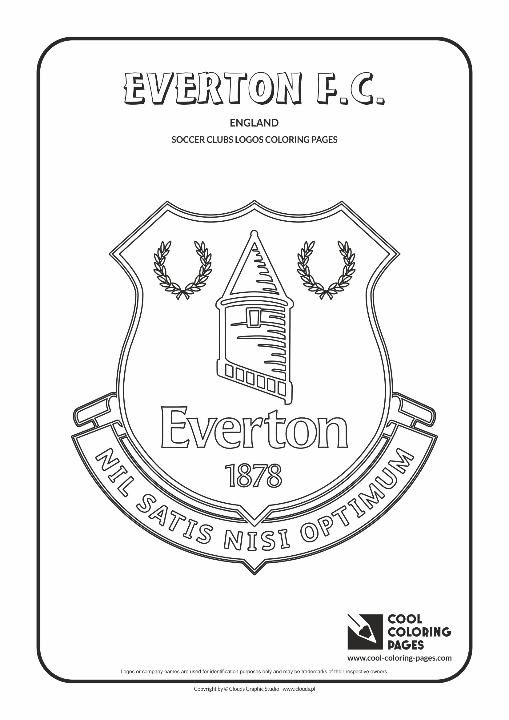 Everton F.C. logo coloring / Coloring page with Everton F.C. logo / Everton F.C. logo colouring page.