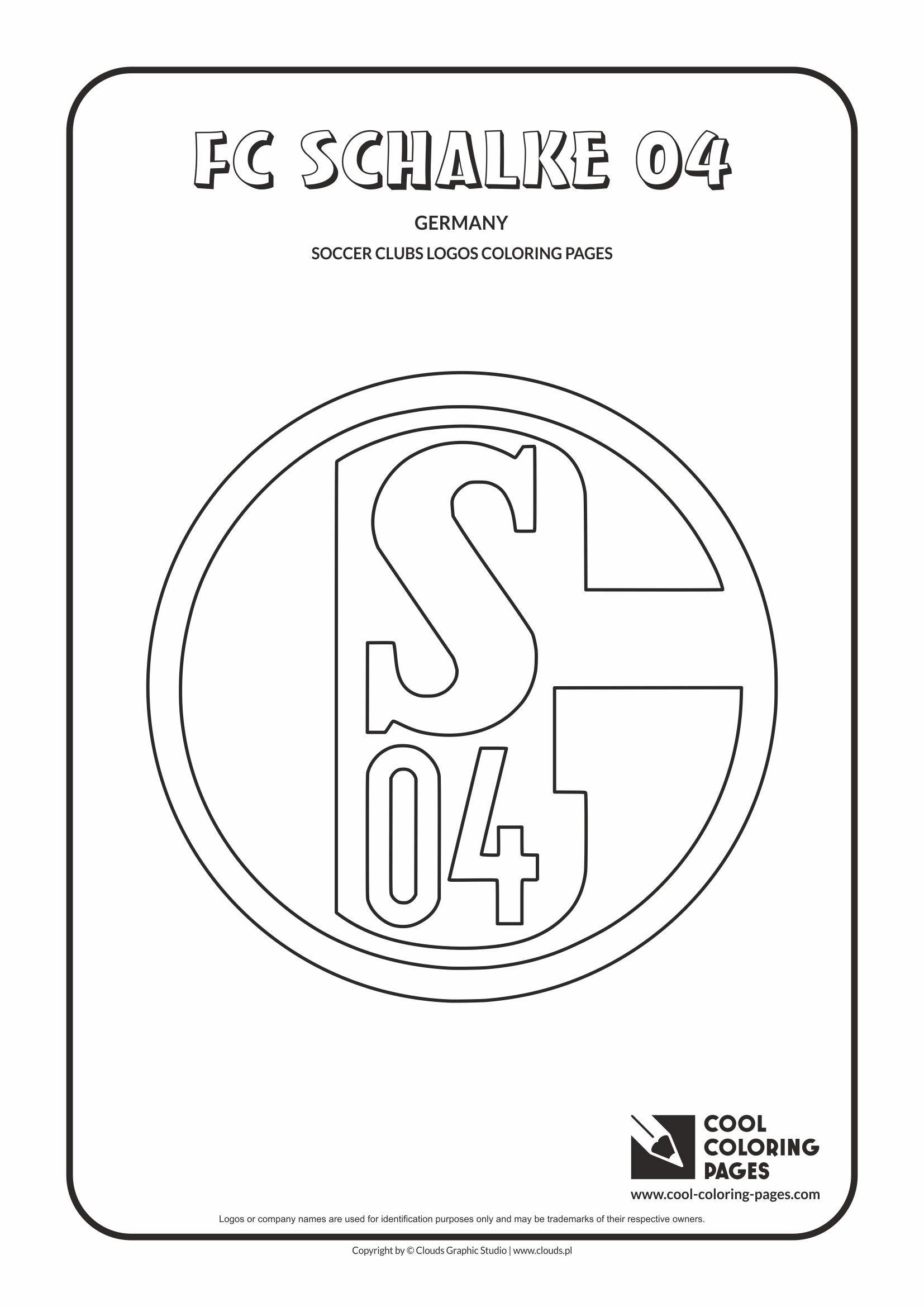 FC Schalke 04 logo coloring / Coloring page with FC Schalke 04 logo / FC Schalke 04 logo colouring page.