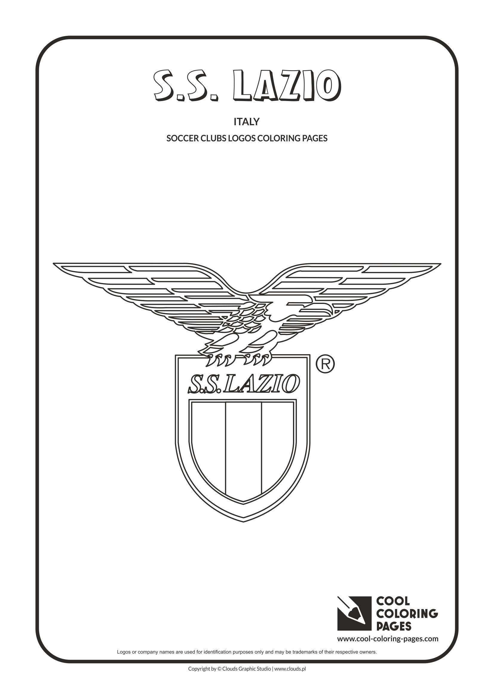 S.S. Lazio logo coloring / Coloring page with S.S. Lazio logo / S.S. Lazio logo colouring page.