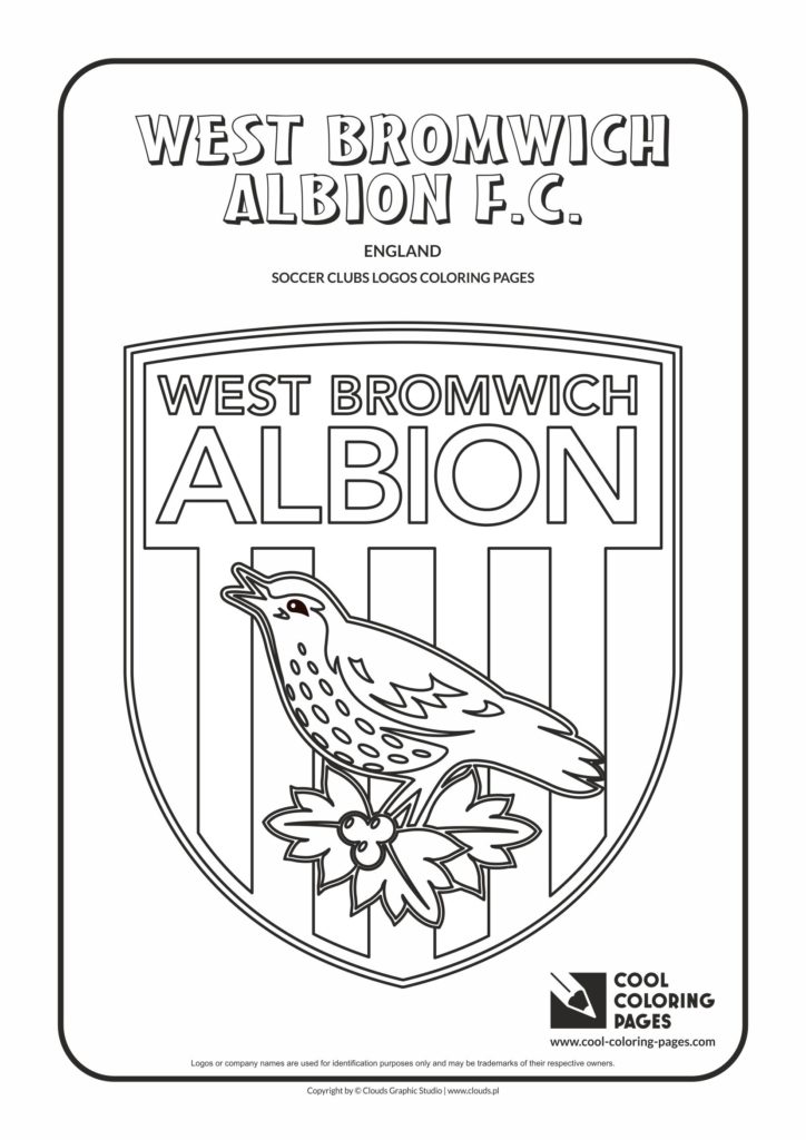 Download Cool Coloring Pages West Bromwich Albion F.C. logo coloring page - Cool Coloring Pages | Free ...