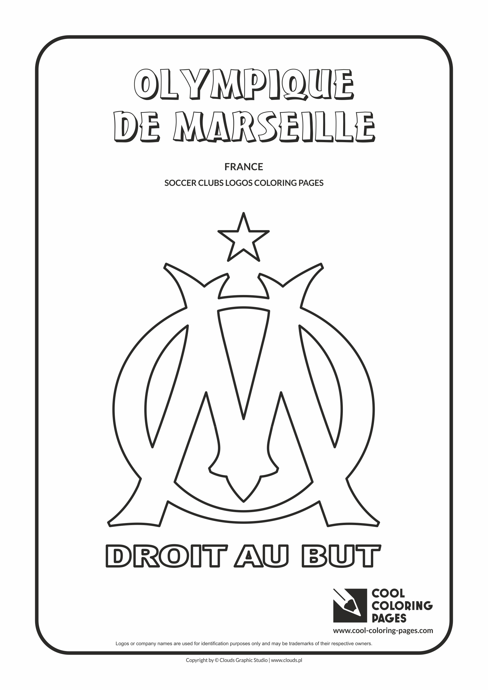 Olympique de Marseille logo coloring / Coloring page with Olympique Marsylia | Cool Coloring Pages
